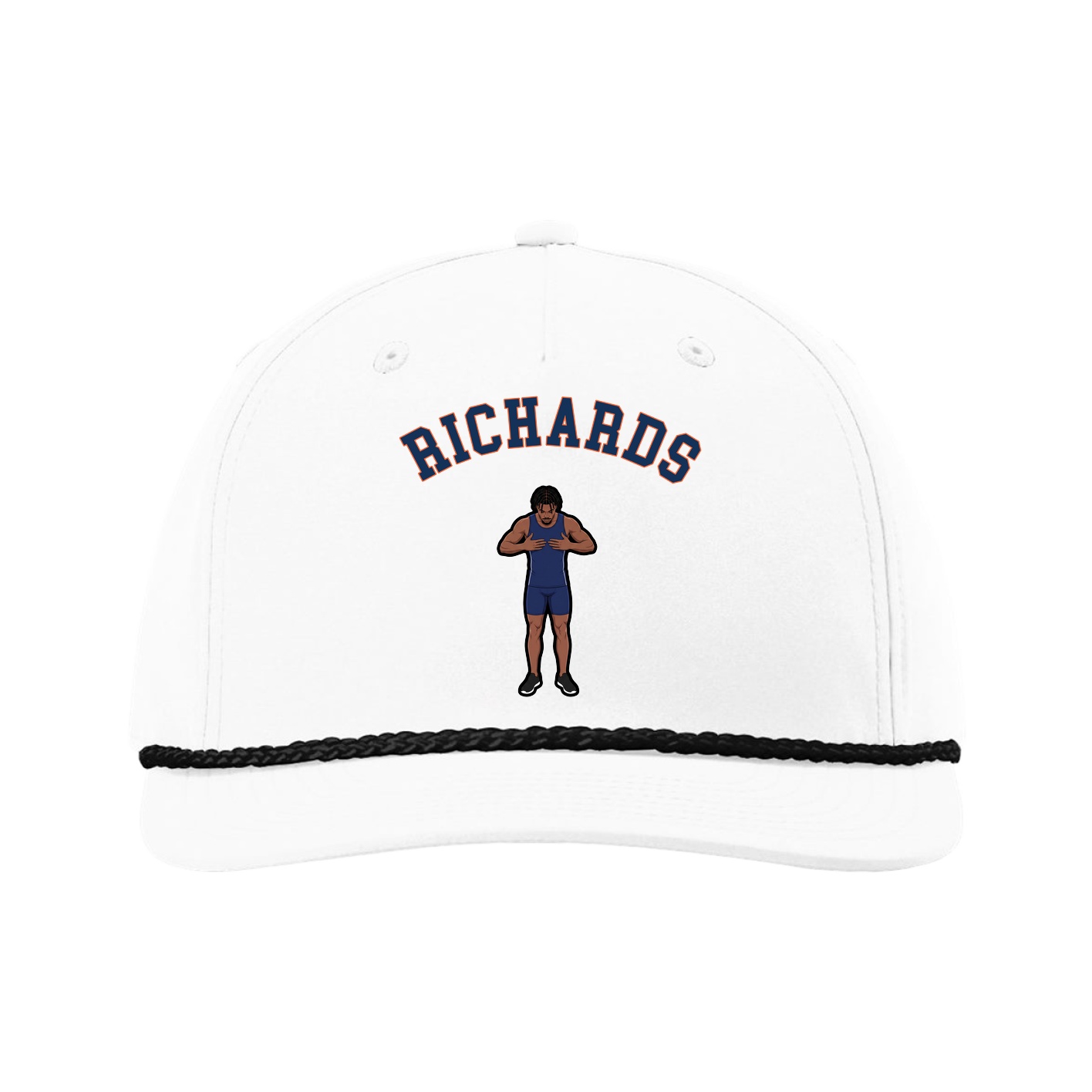 Five-Panel Classic Rope Cap — Shirsey Arch in White