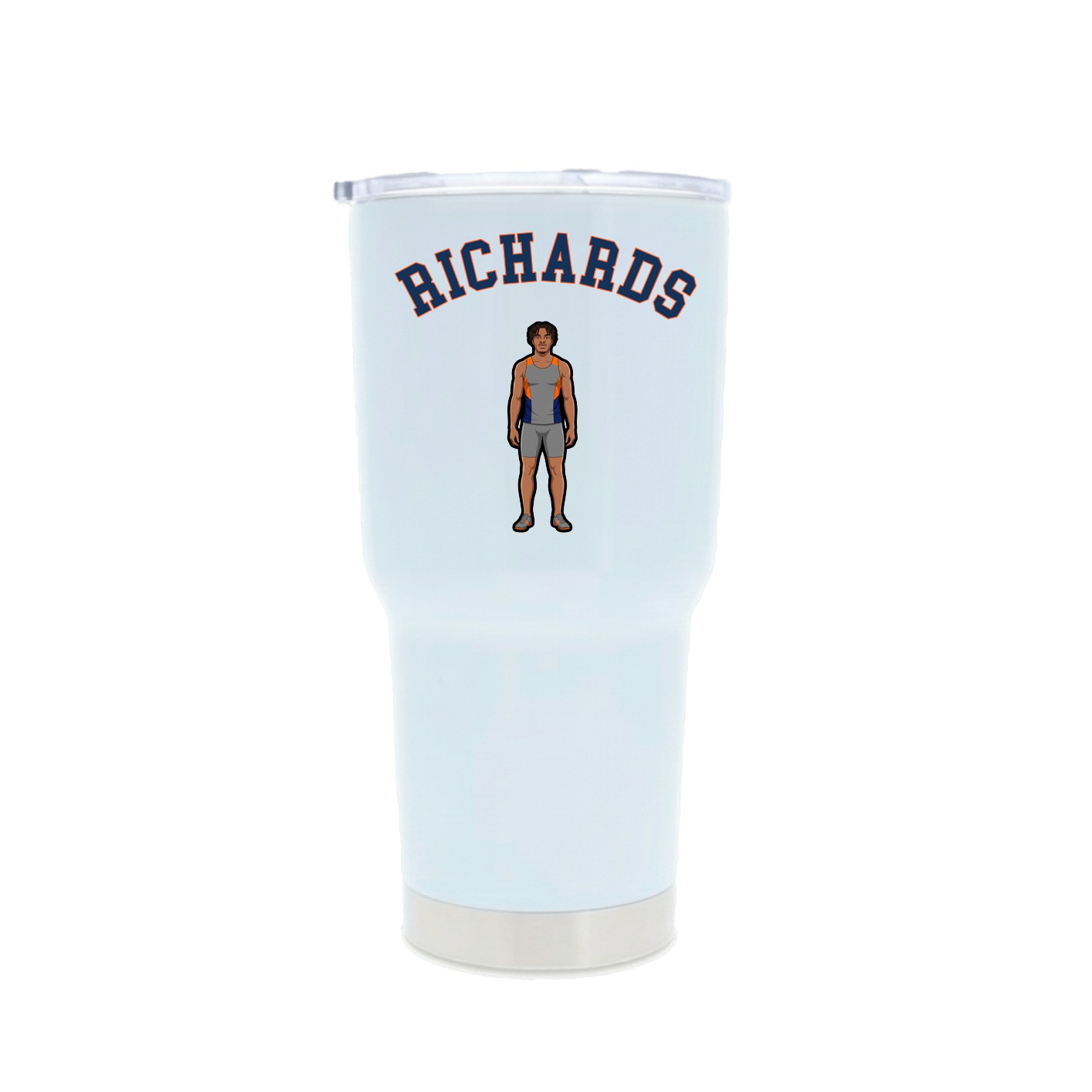30oz Stainless Steel Tumbler — Shirsey Arch in White