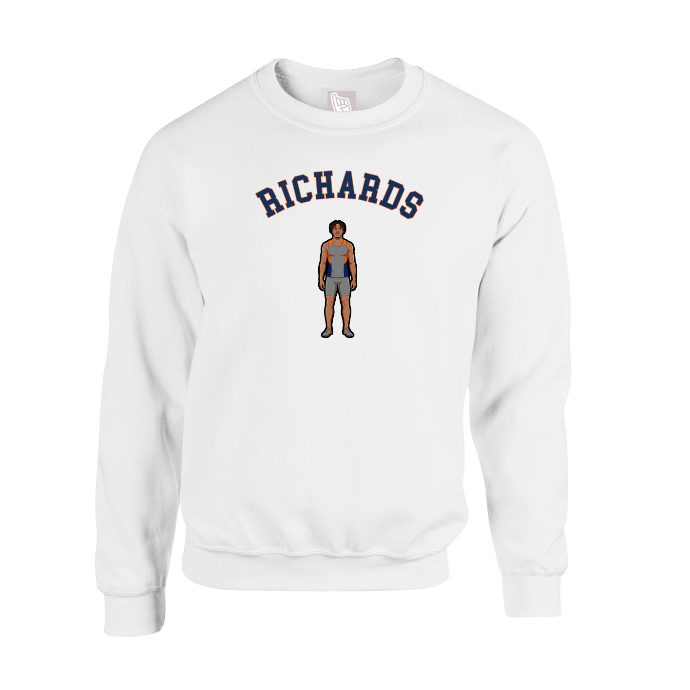 Fleece Crew — Shirsey Arch in White