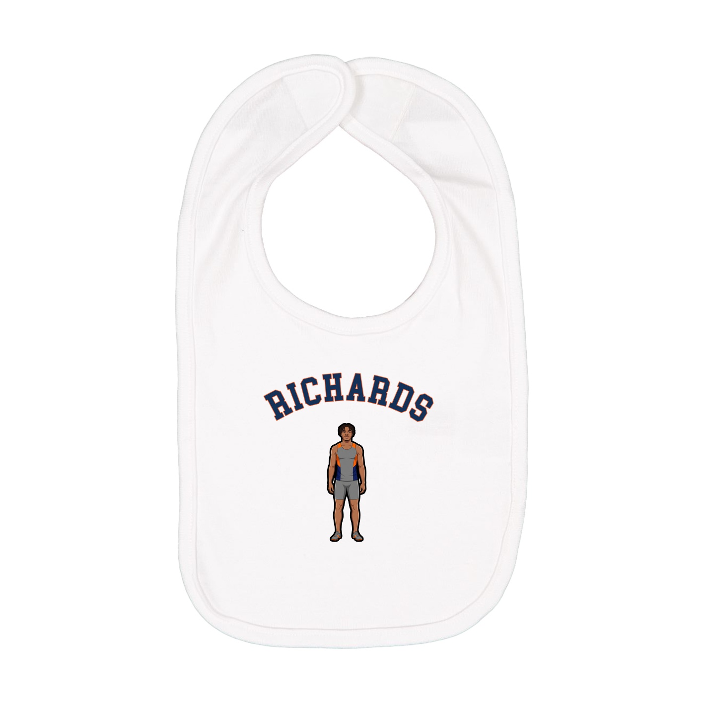 Infant Bib — Shirsey Arch in White