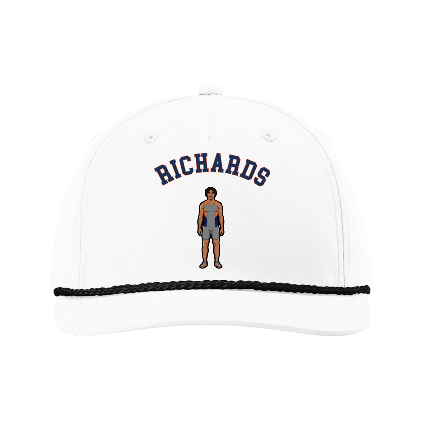 Five-Panel Classic Rope Cap — Shirsey Arch in White