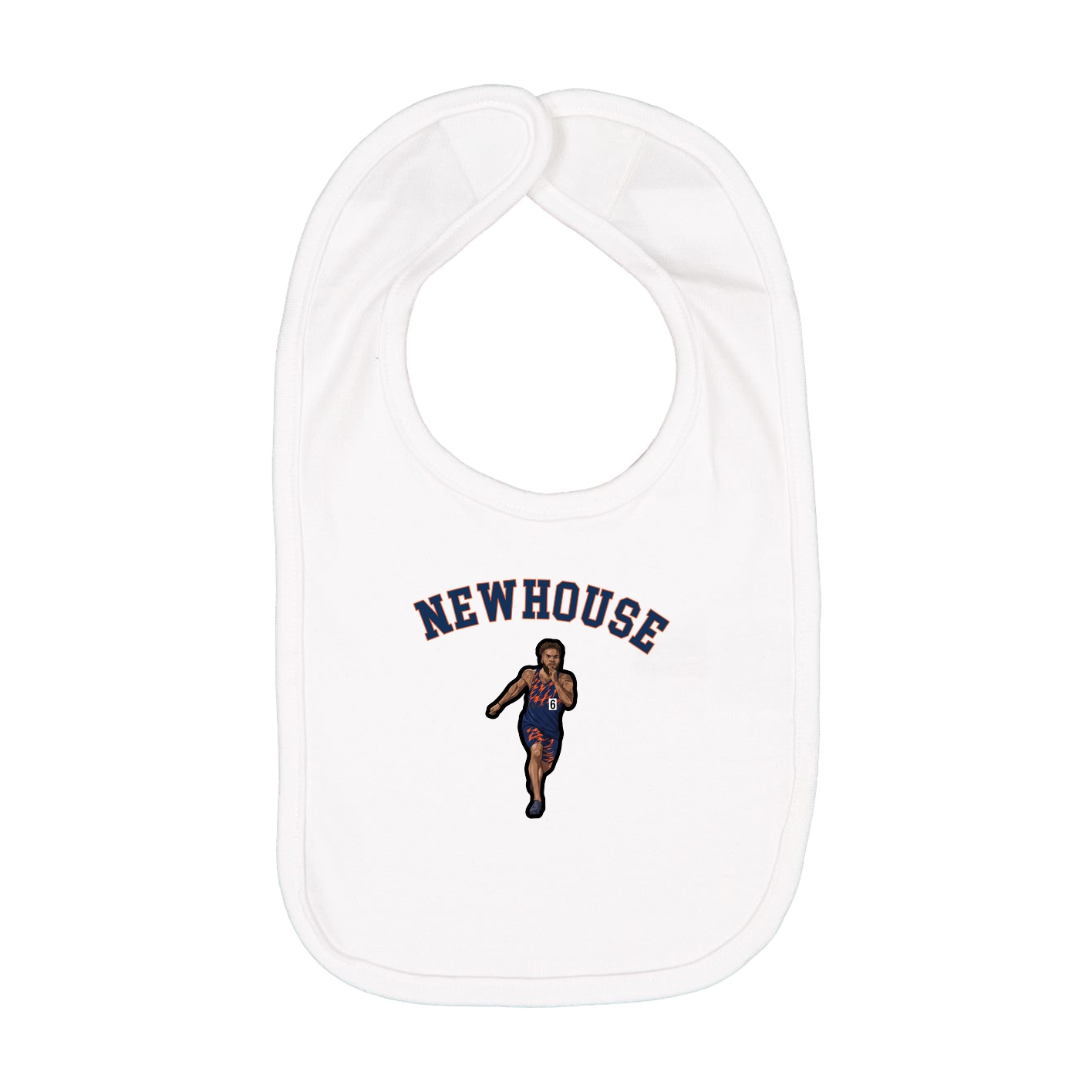 Infant Bib — Shirsey Arch in White
