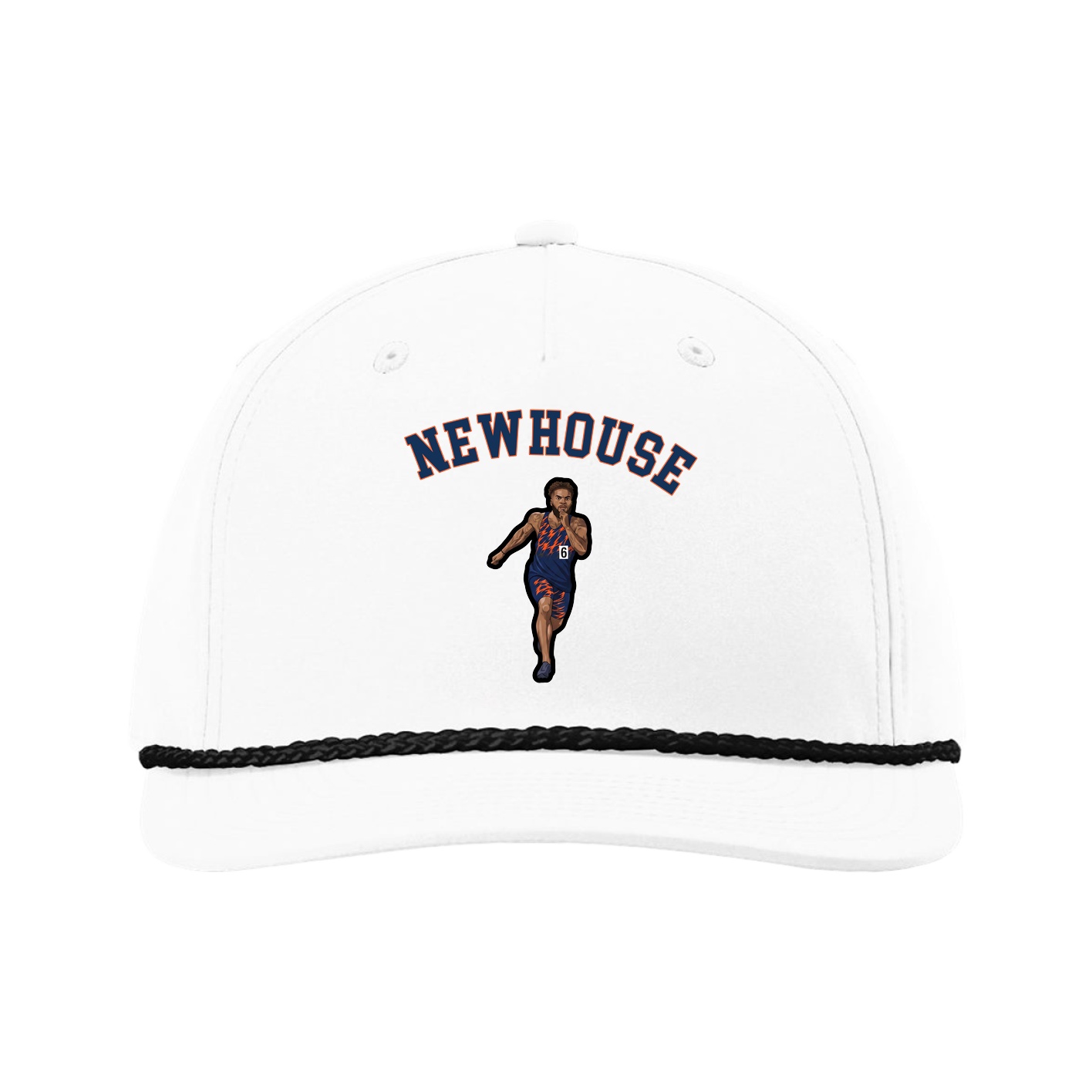 Five-Panel Classic Rope Cap — Shirsey Arch in White