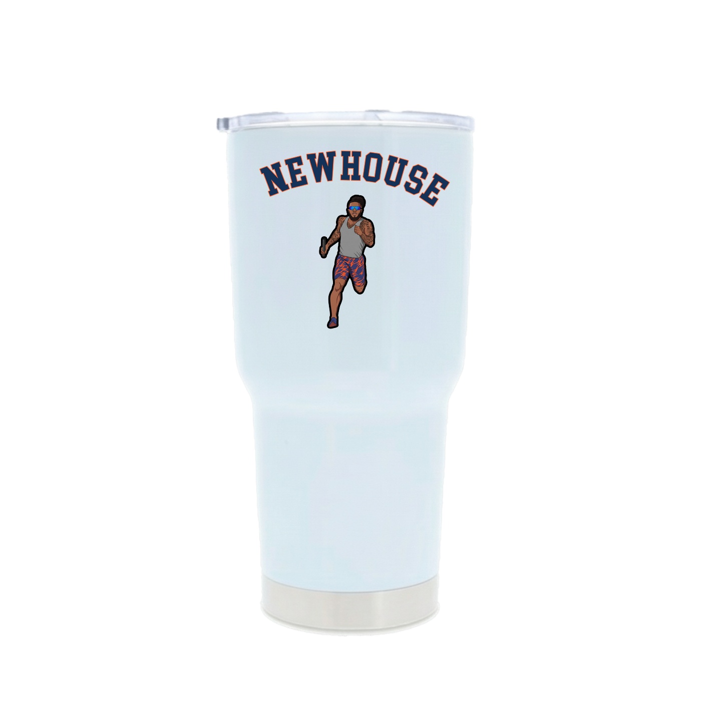30oz Stainless Steel Tumbler — Shirsey Arch in White