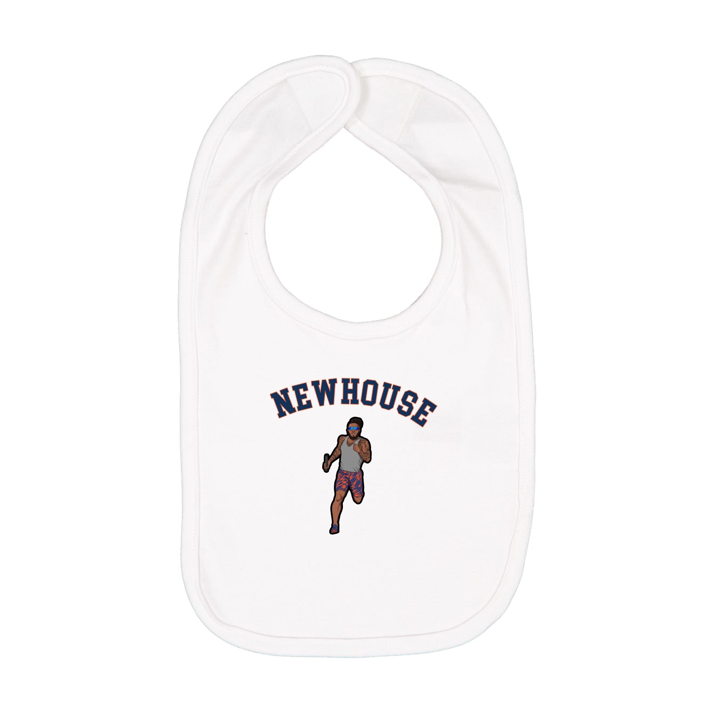 Infant Bib — Shirsey Arch in White
