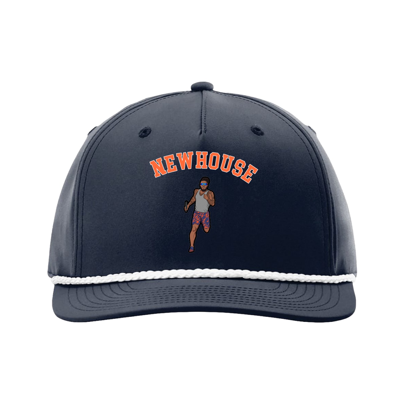 Five-Panel Classic Rope Cap — Shirsey Arch in Navy