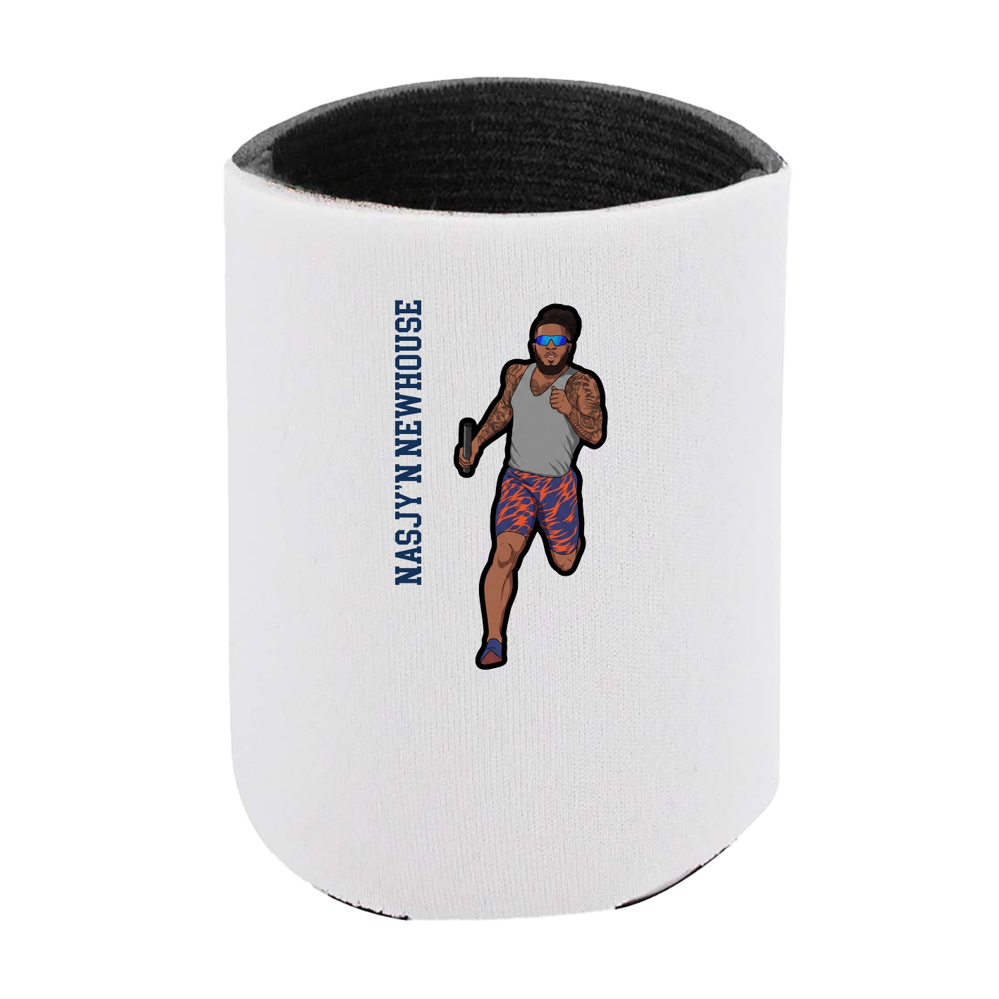 Can Holder — Name Vertical in White
