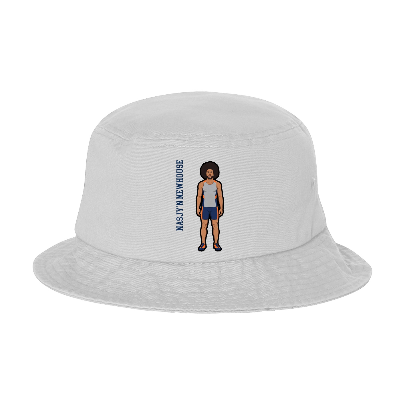 Bucket Cap — Name Vertical in White