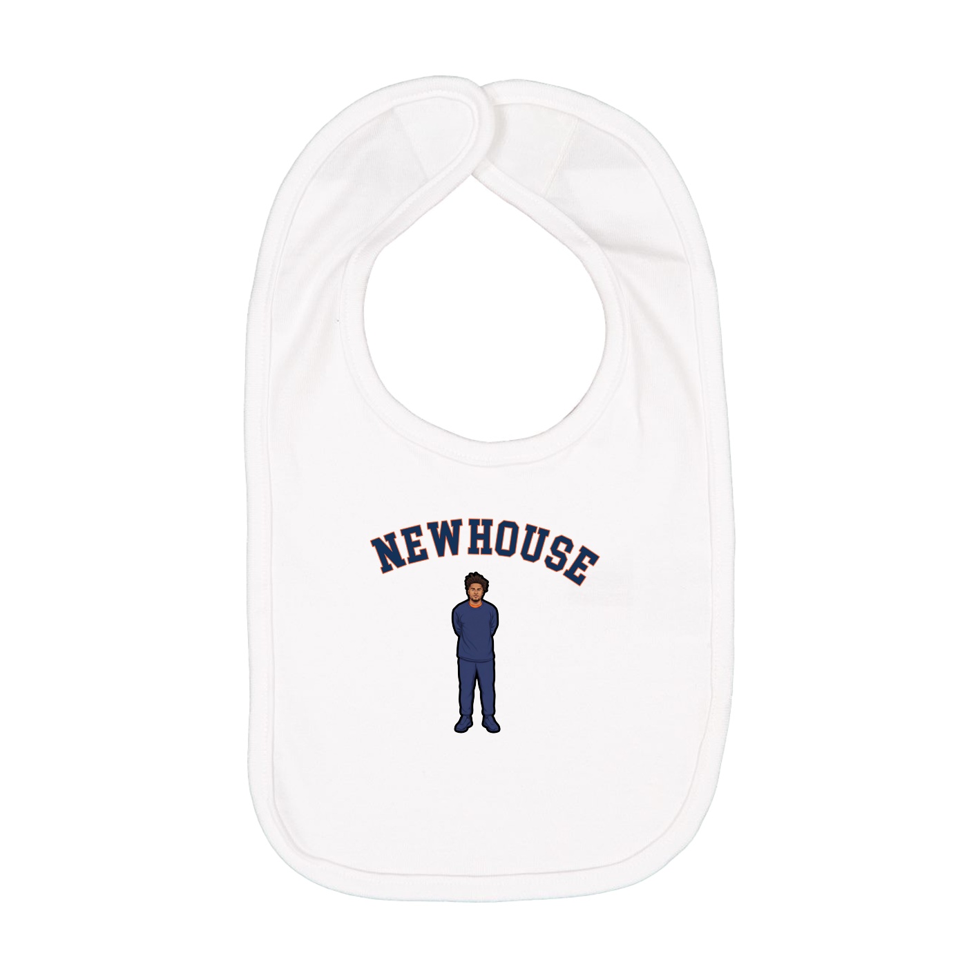 Infant Bib — Shirsey Arch in White