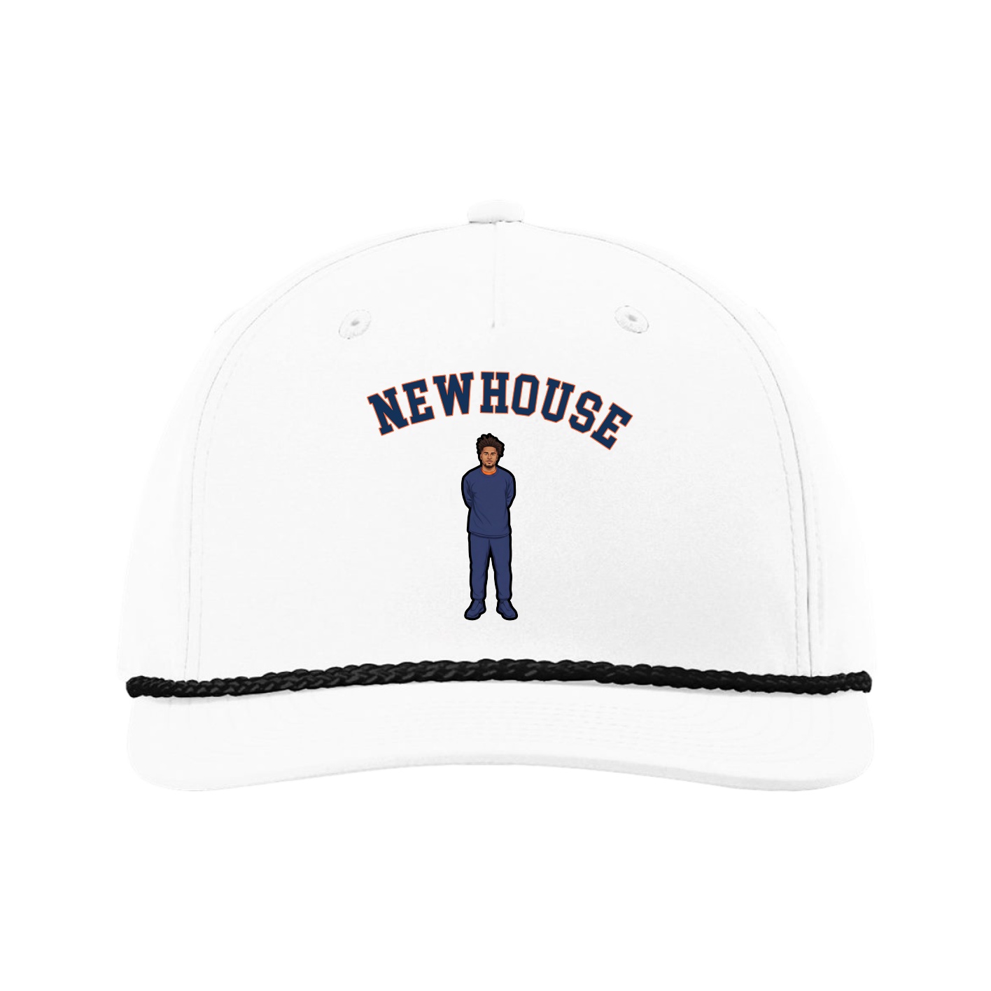 Five-Panel Classic Rope Cap — Shirsey Arch in White