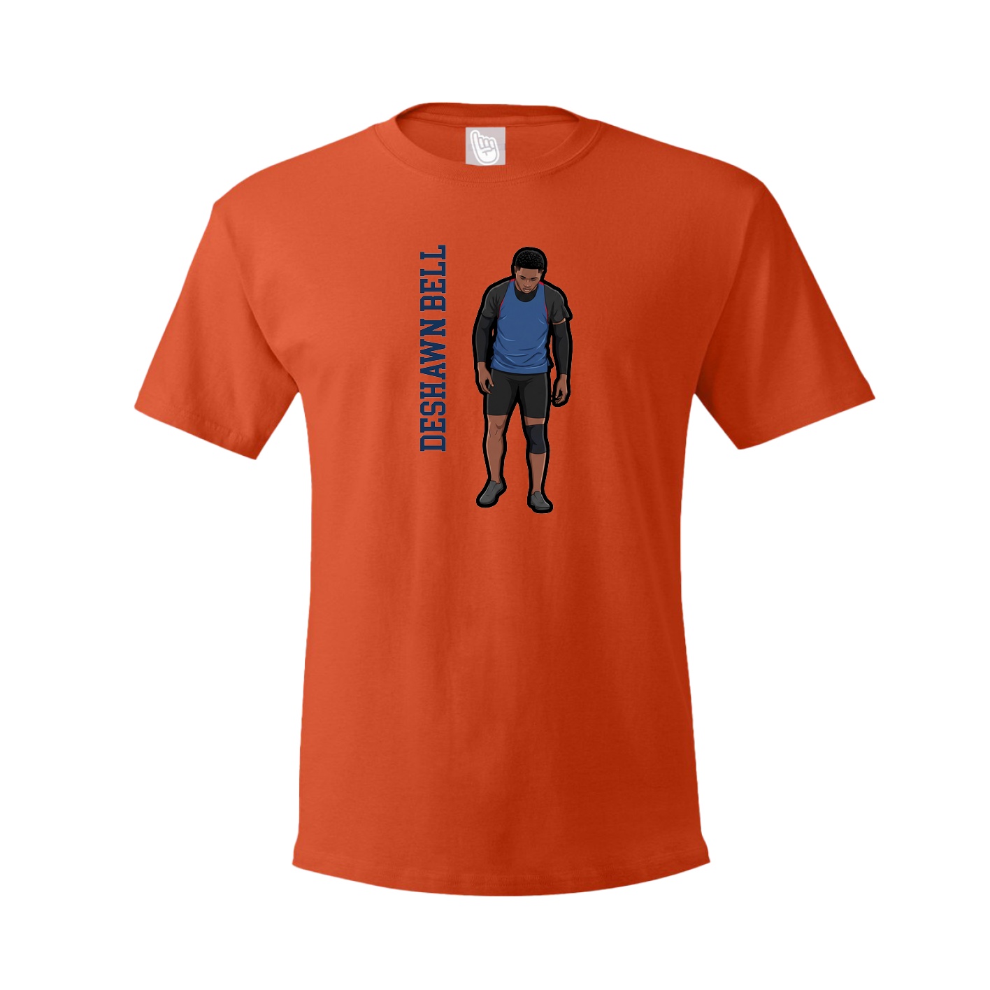 Youth Tee — Name Vertical in Orange