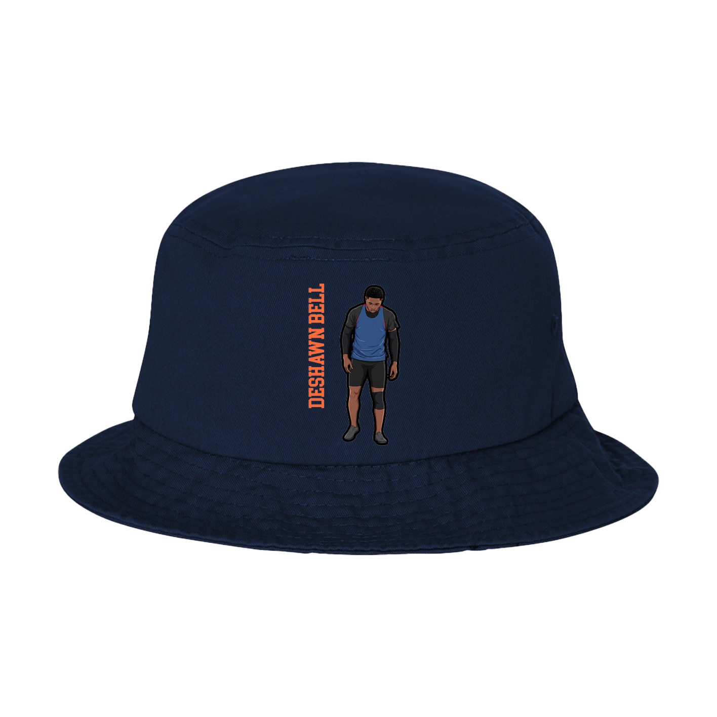 Bucket Cap — Name Vertical in Navy