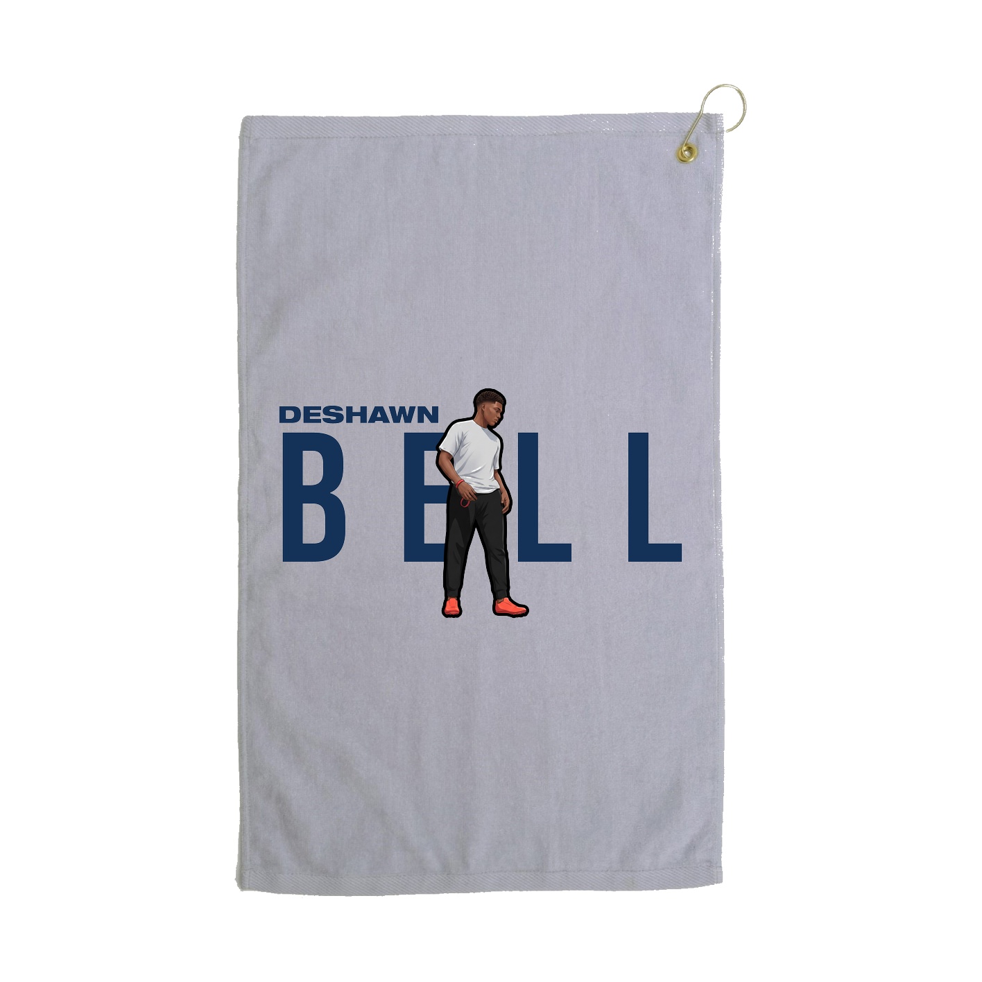 Golf Towel — Player Name in Grey