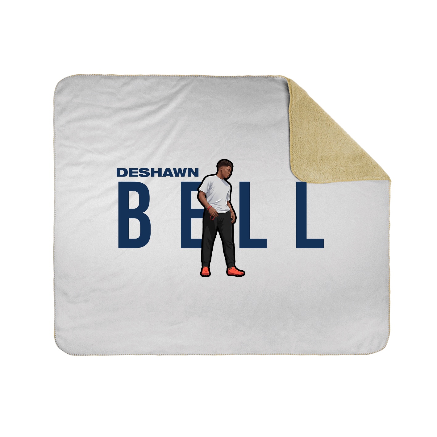 Throw Blanket — Player Name in White