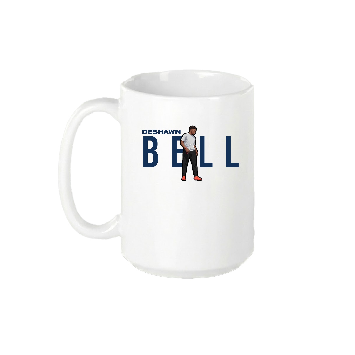 15oz Coffee Mug — Player Name in White