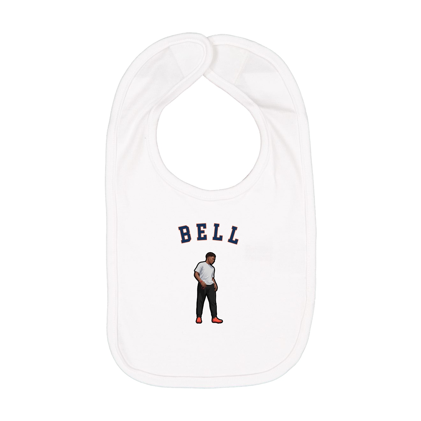 Infant Bib — Shirsey Arch in White