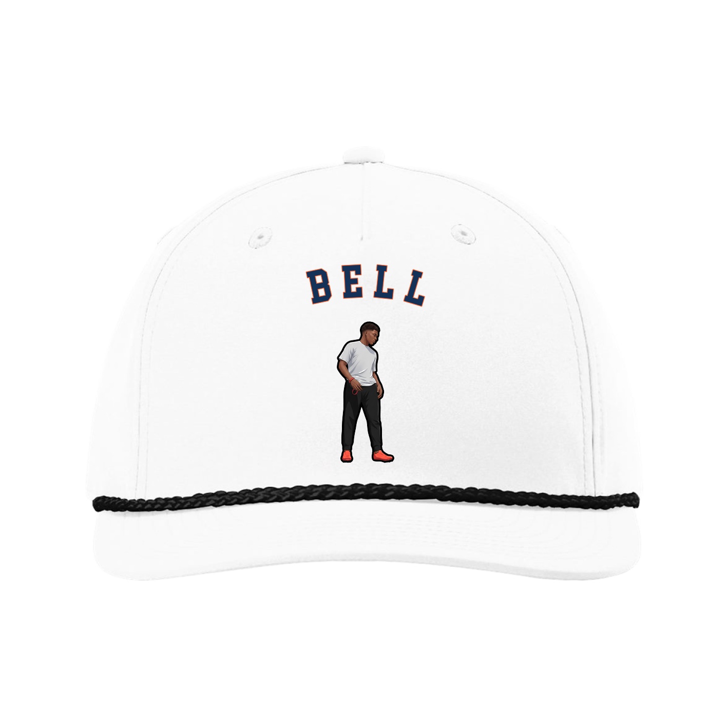 Five-Panel Classic Rope Cap — Shirsey Arch in White