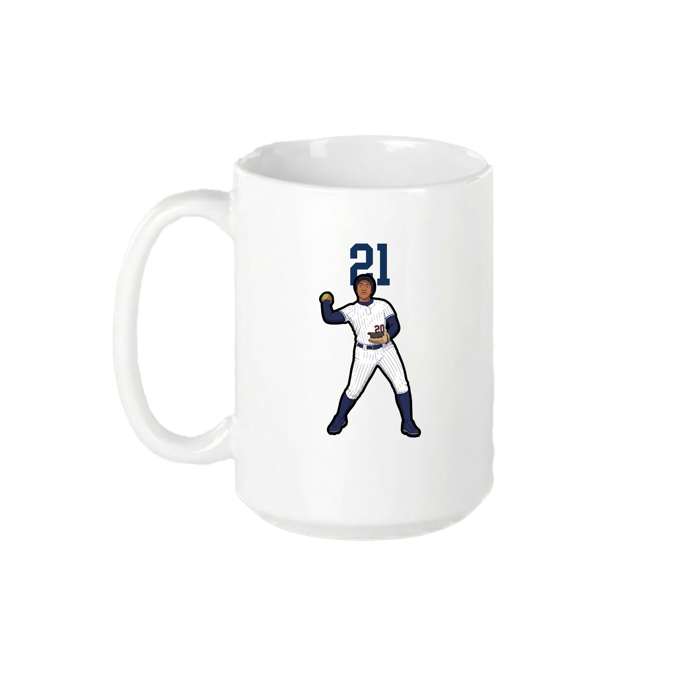 15oz Coffee Mug — Number Top in White