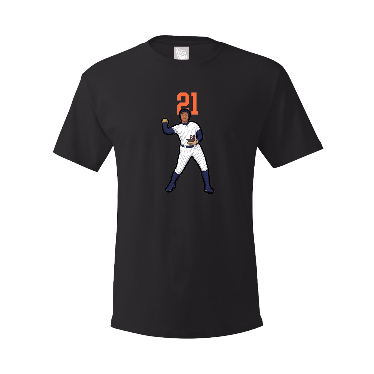 Youth Tee — Number Top in Black
