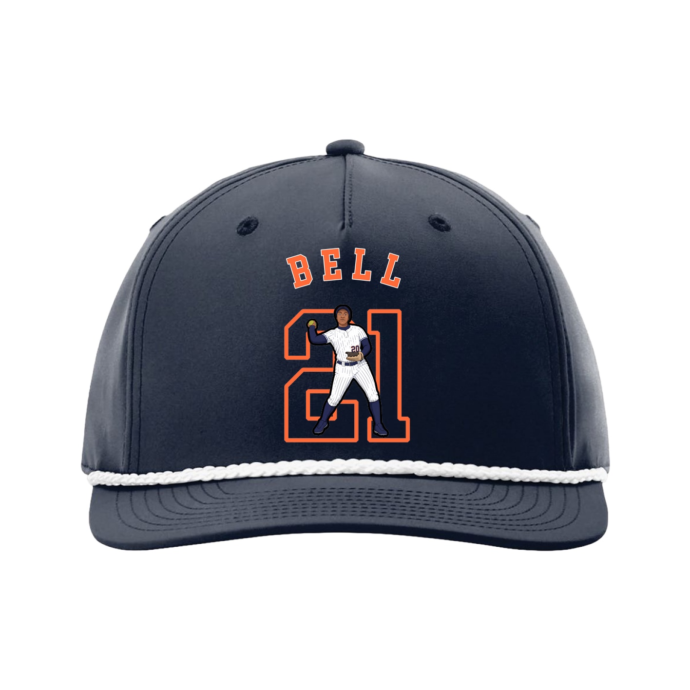 Five-Panel Classic Rope Cap — Shirsey Arch in Navy