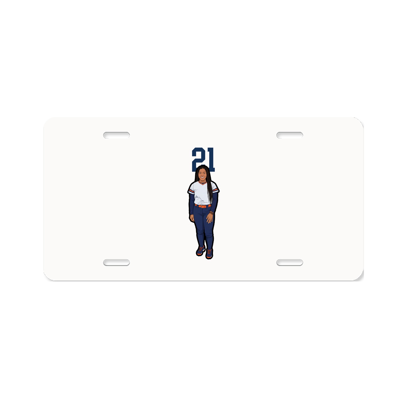 License Plate — Number Top in Classic