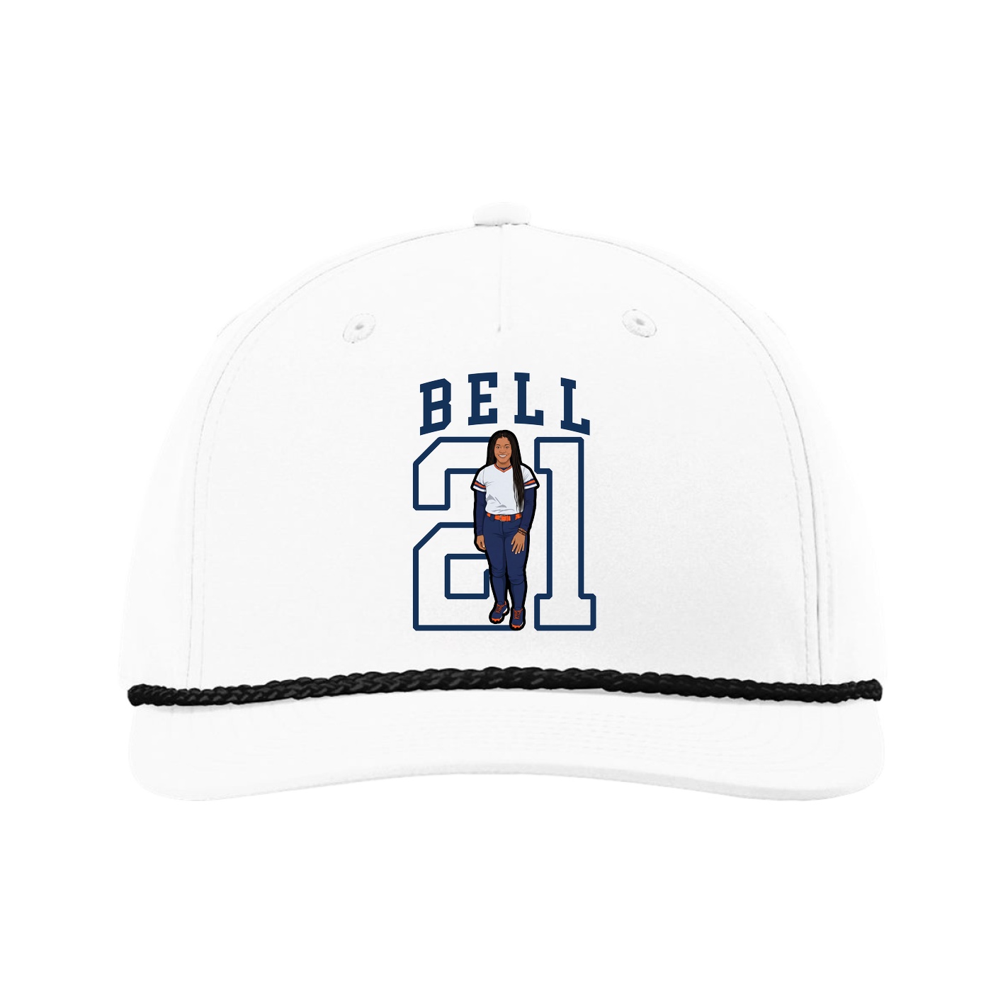 Five-Panel Classic Rope Cap — Shirsey in White