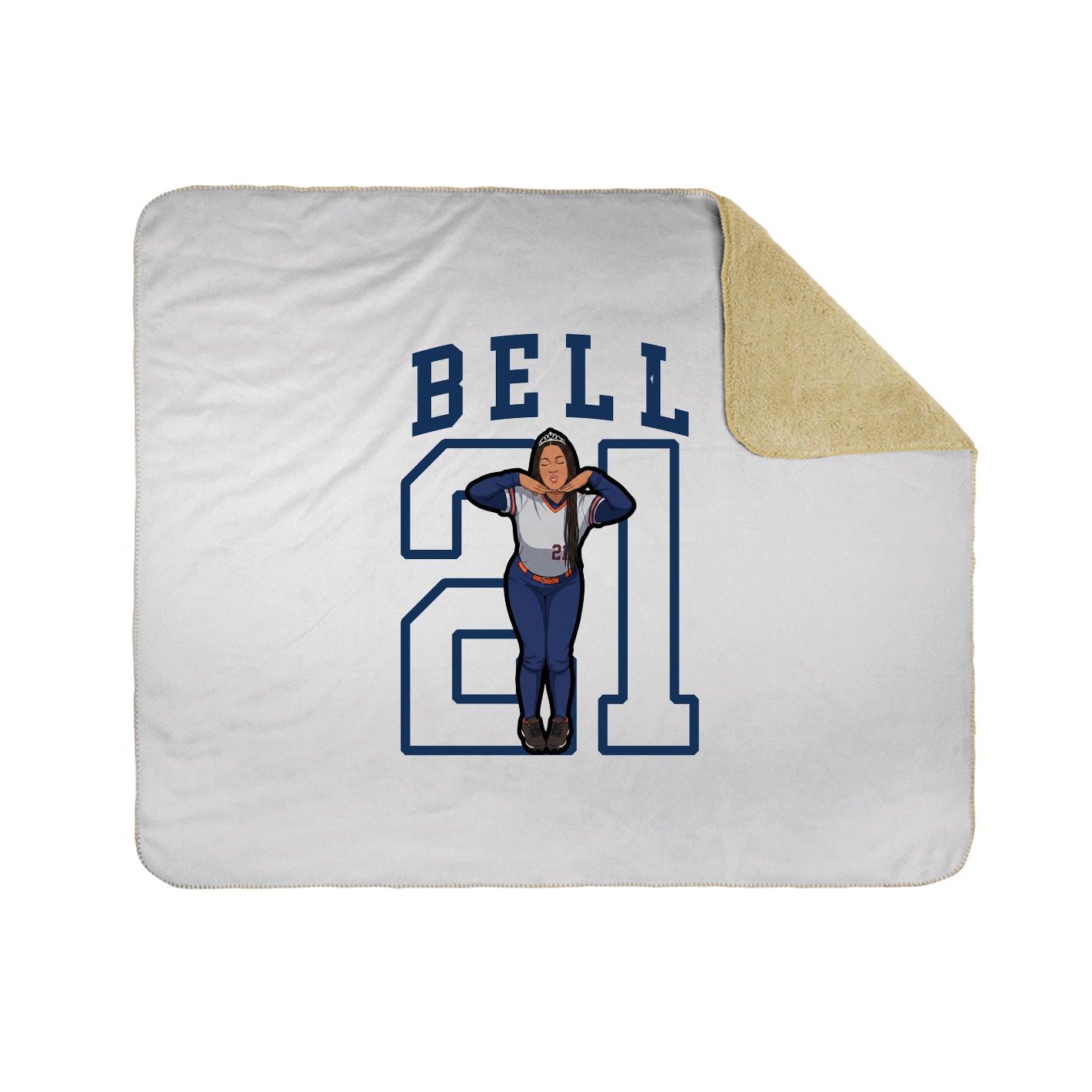Throw Blanket — Shirsey in White