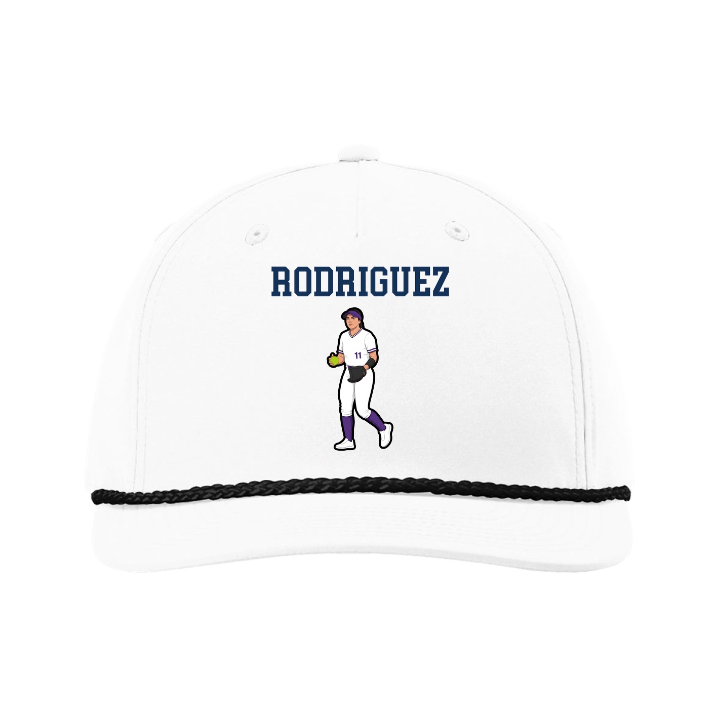 Five-Panel Classic Rope Cap — Shirsey in White