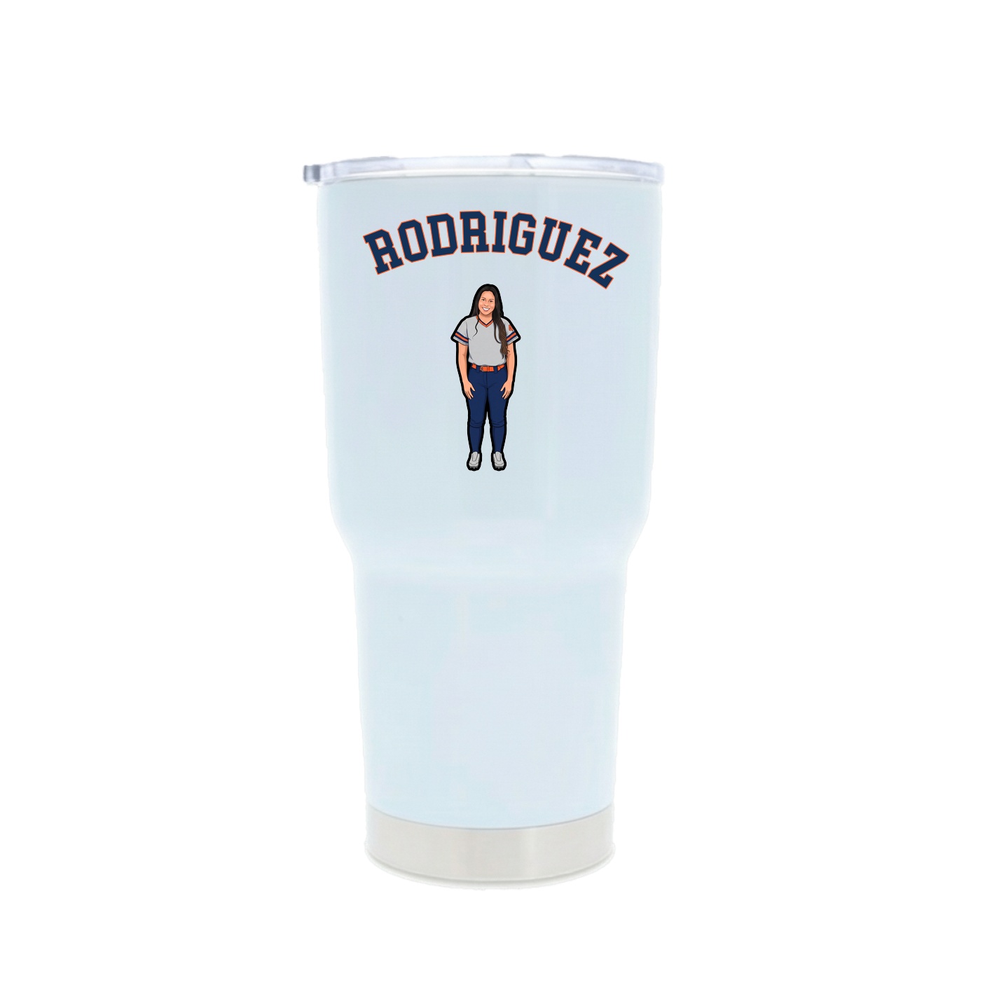 30oz Stainless Steel Tumbler — Shirsey Arch in White