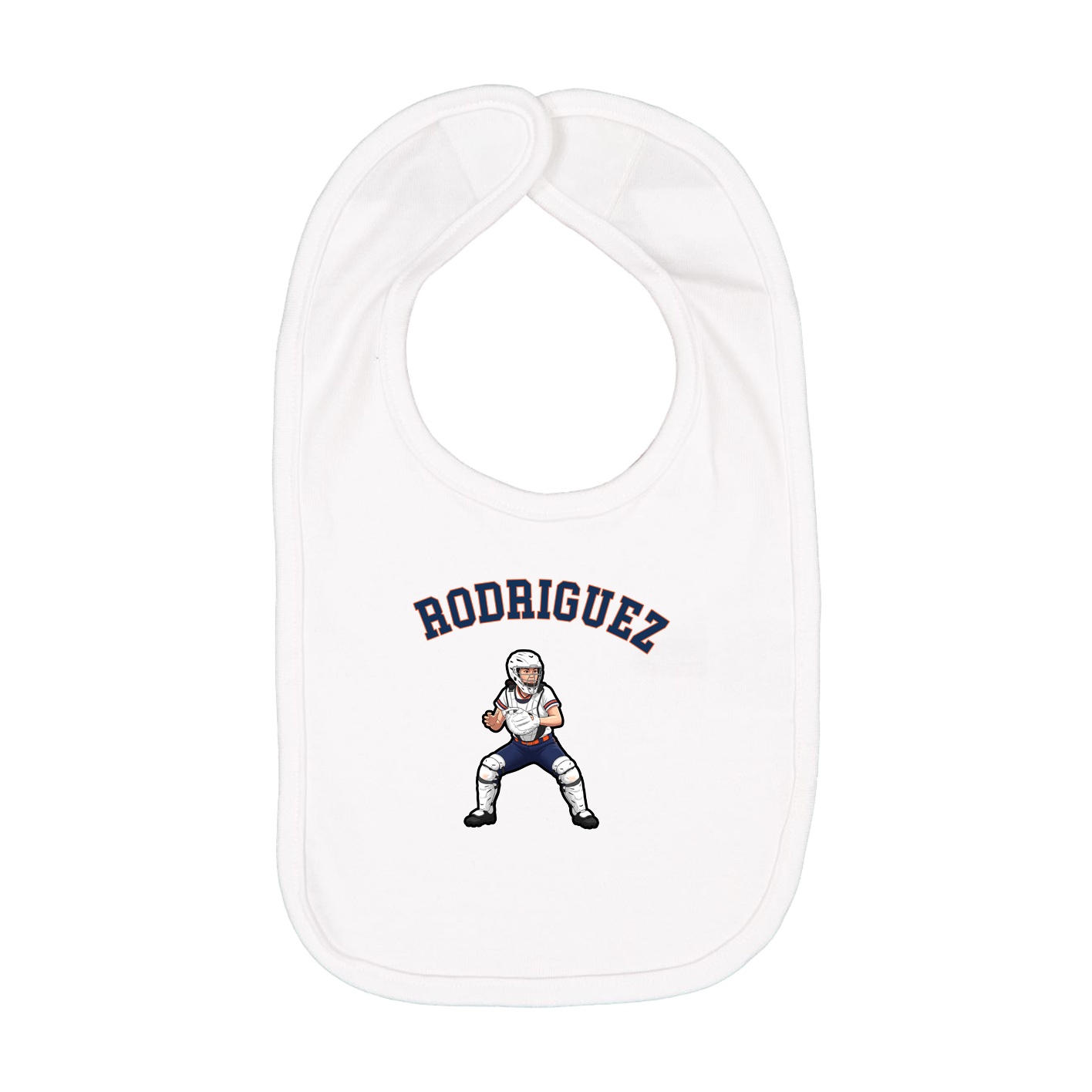 Infant Bib — Shirsey Arch in White