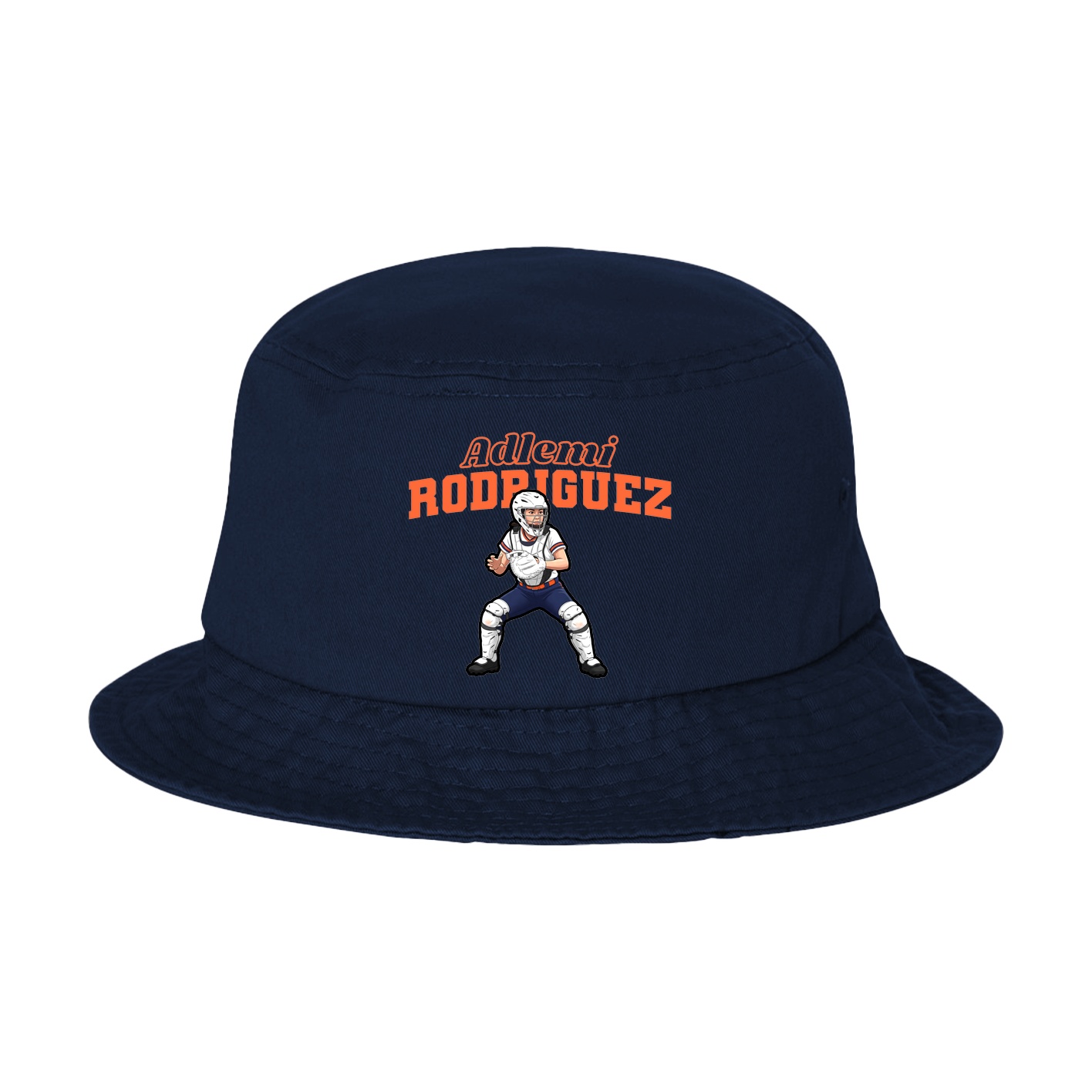 Bucket Cap — Name Arch in Navy