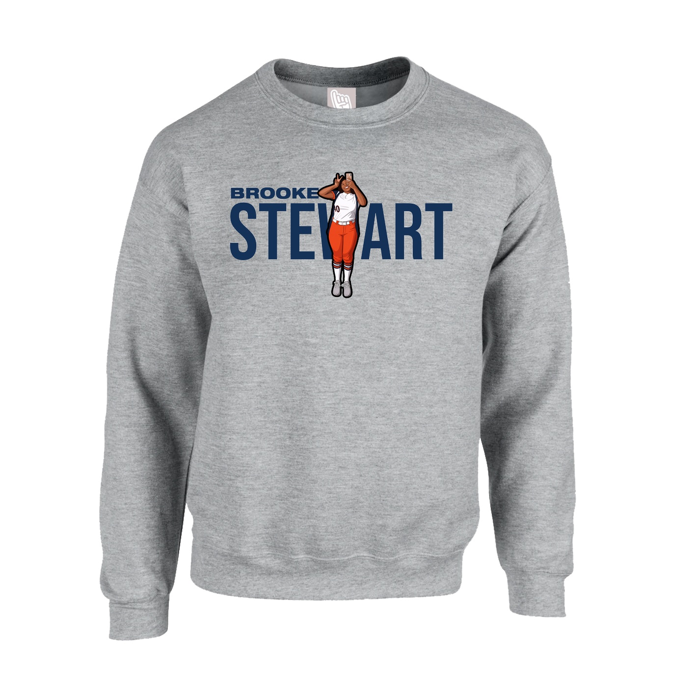 Fleece Crew — Player Name in Grey
