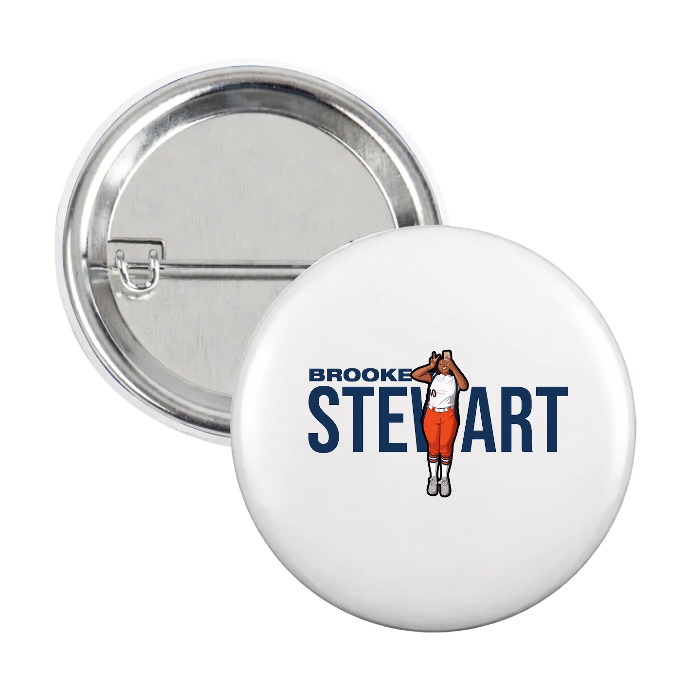 Game Day Button — Player Name in White