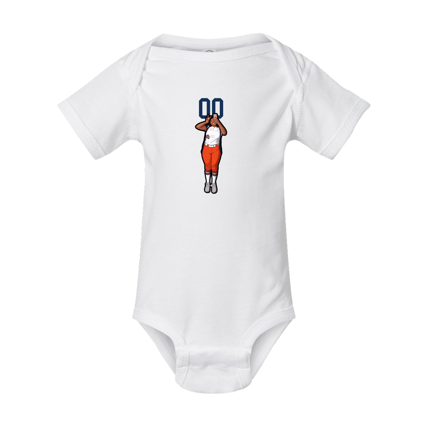 Baby Onesie — Number Top in White