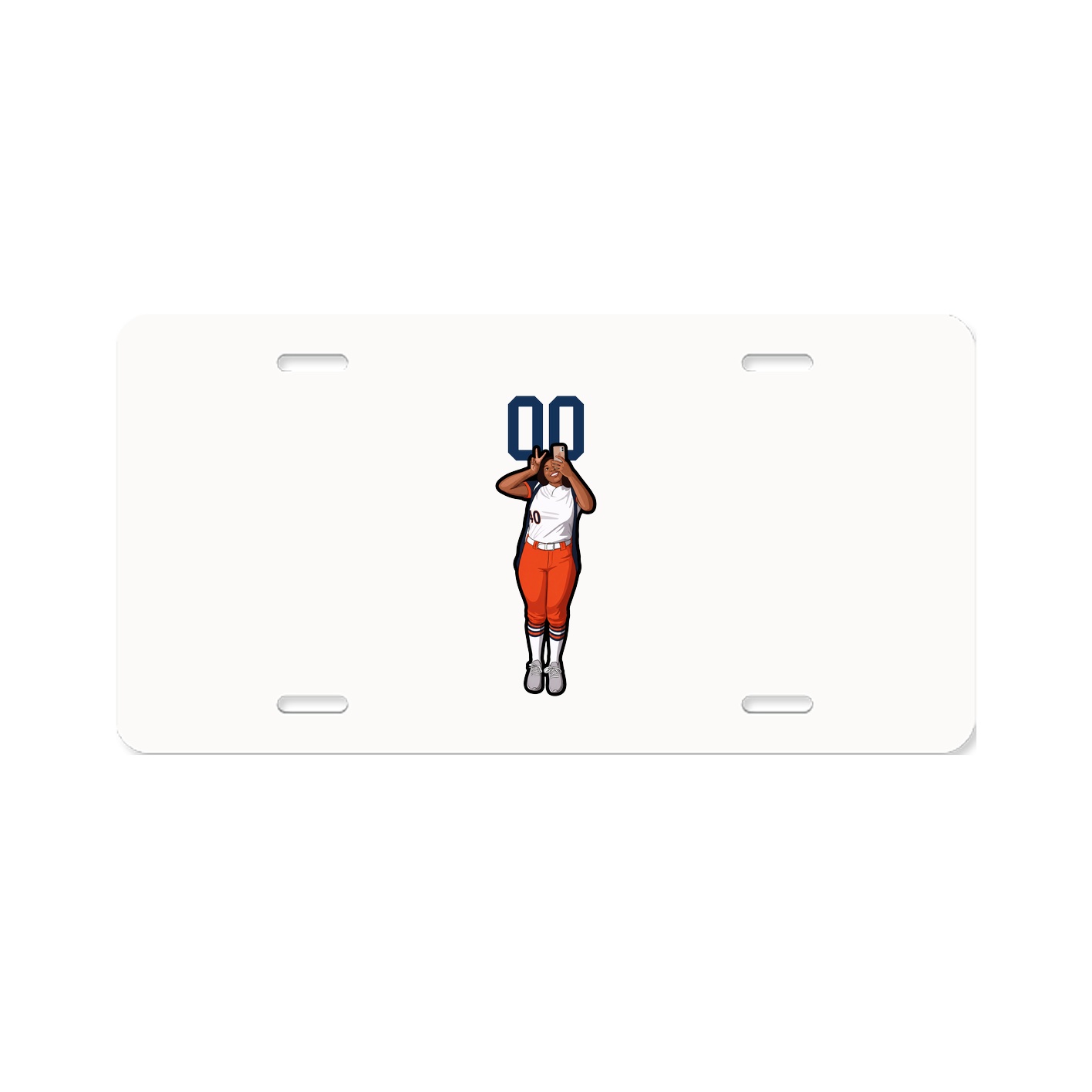 License Plate — Number Top in Classic