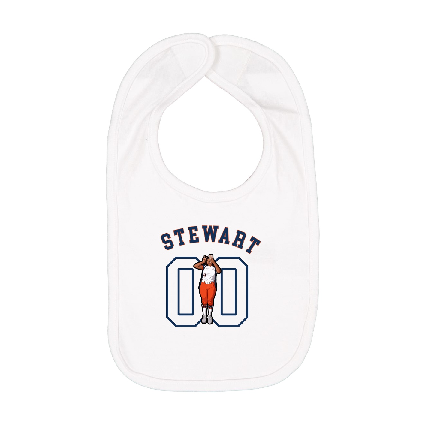 Infant Bib — Shirsey Arch in White