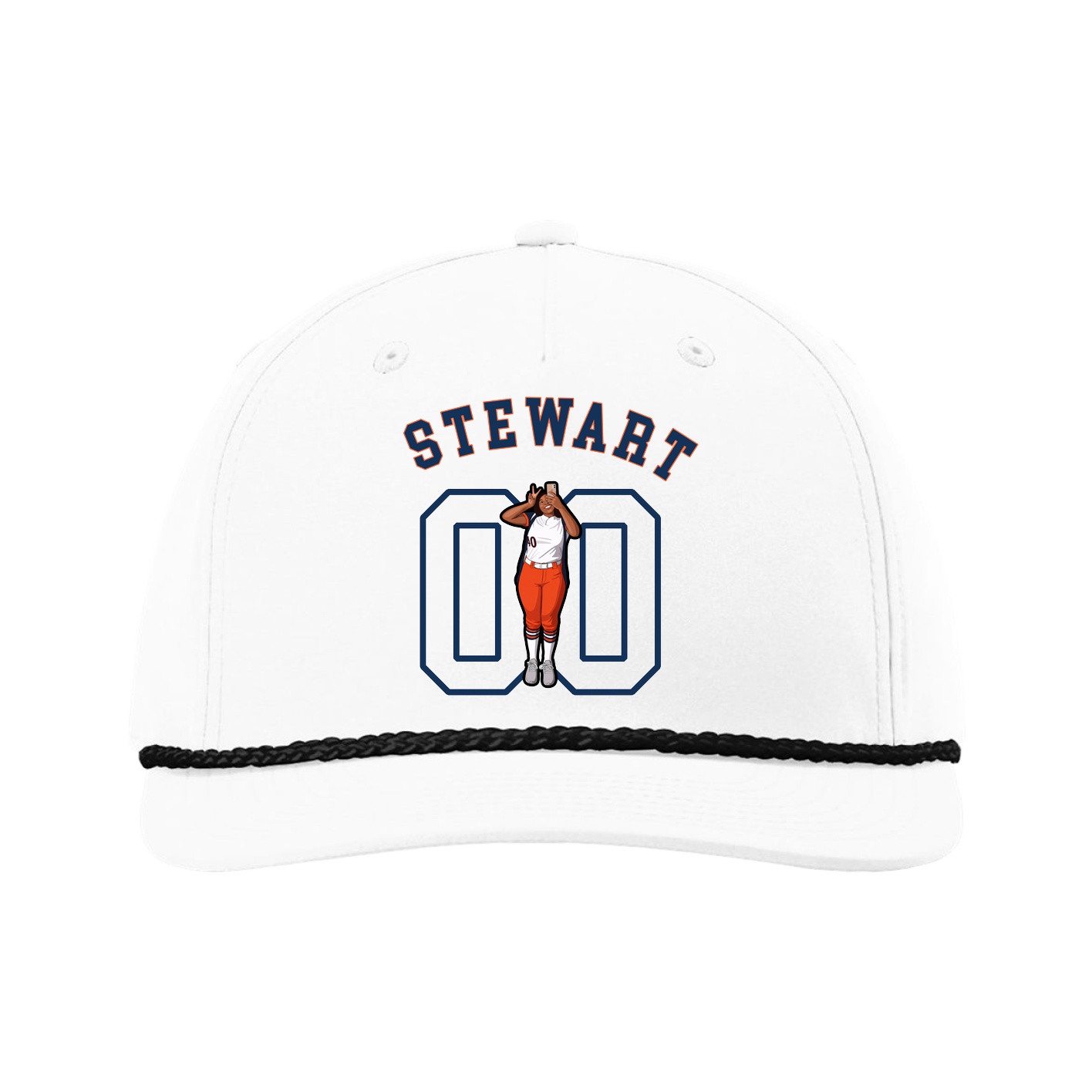 Five-Panel Classic Rope Cap — Shirsey Arch in White