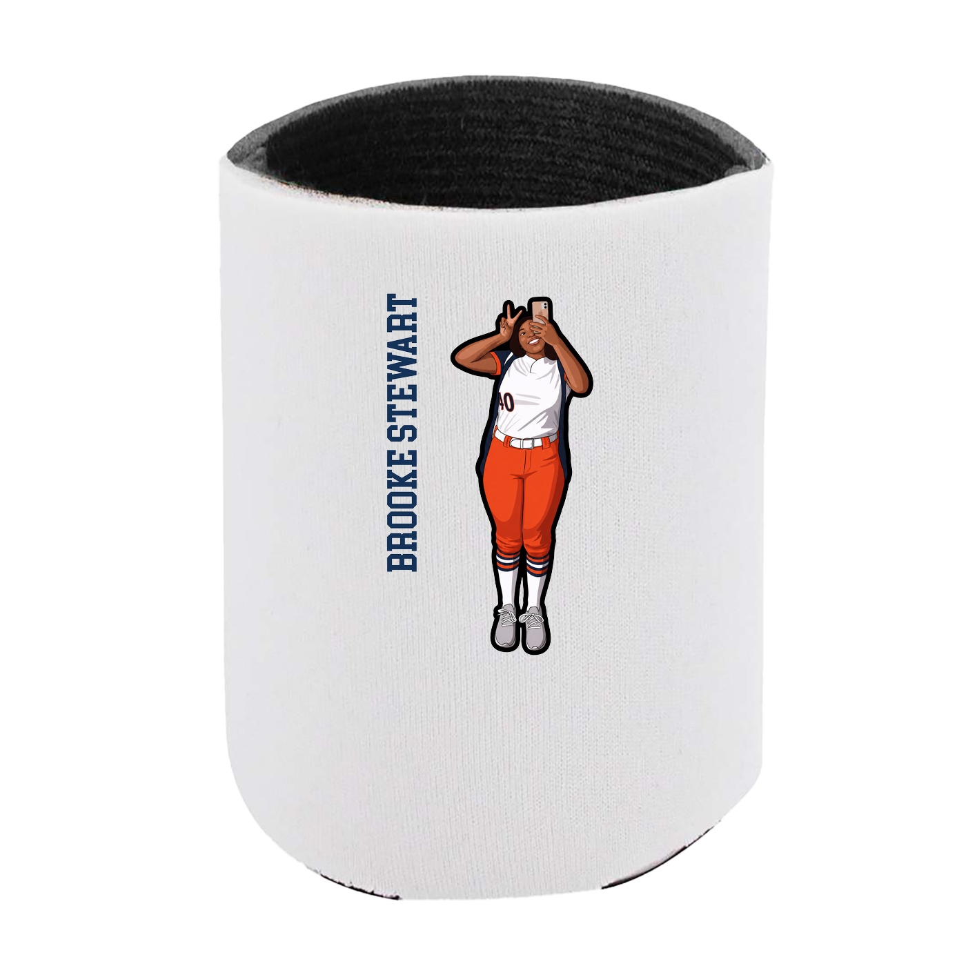 Can Holder — Name Vertical in White