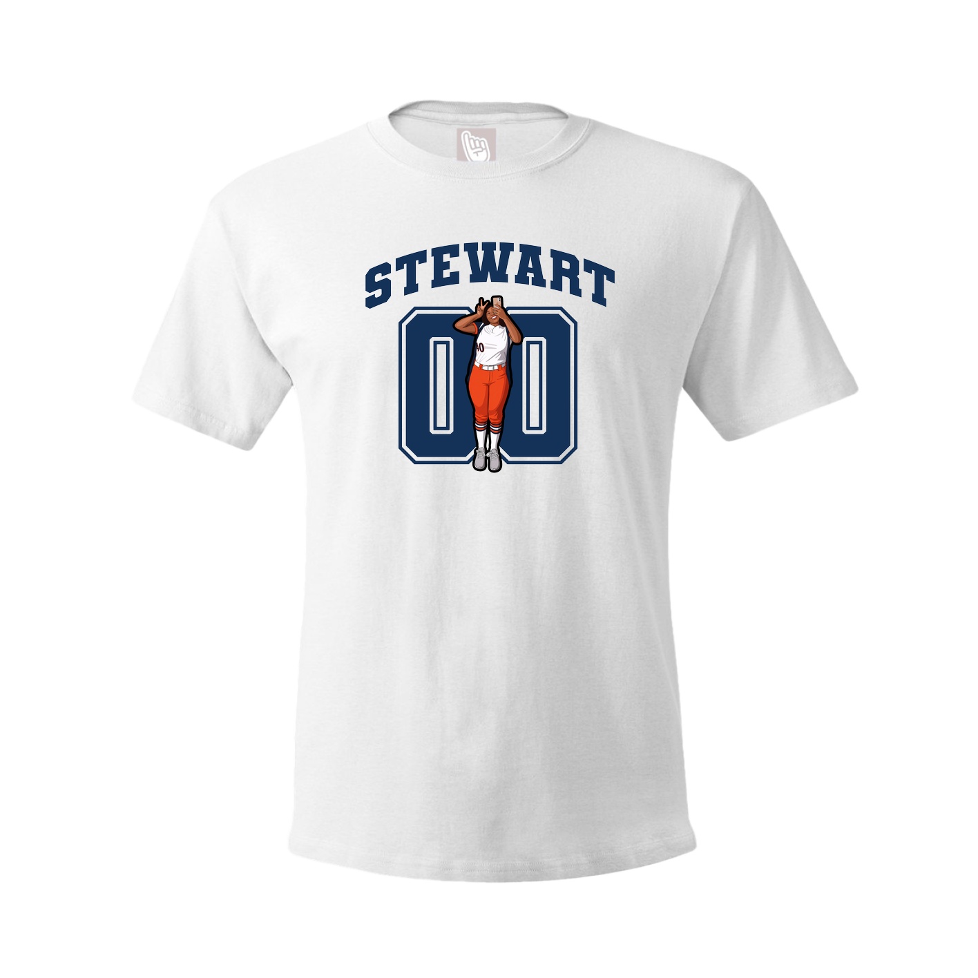 Youth Tee — Number in White