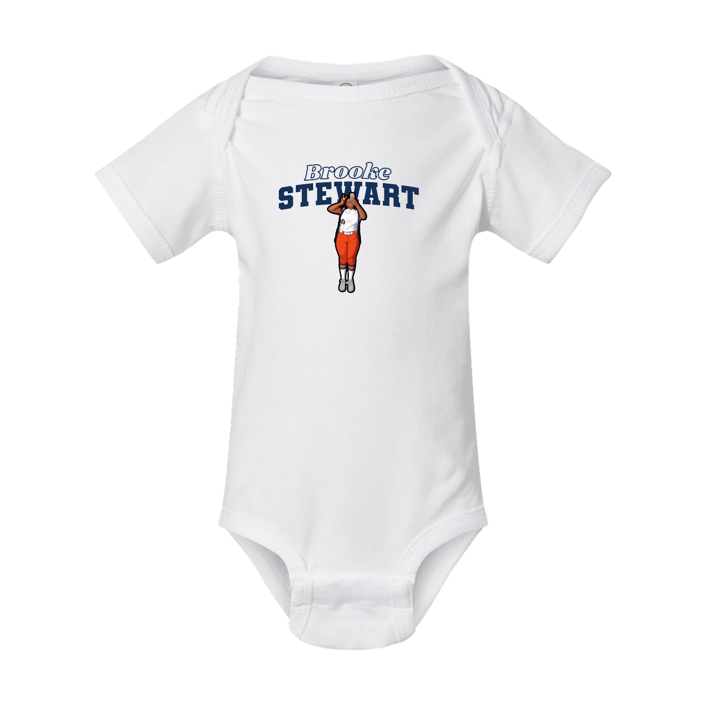 Baby Onesie — Name Arch in White