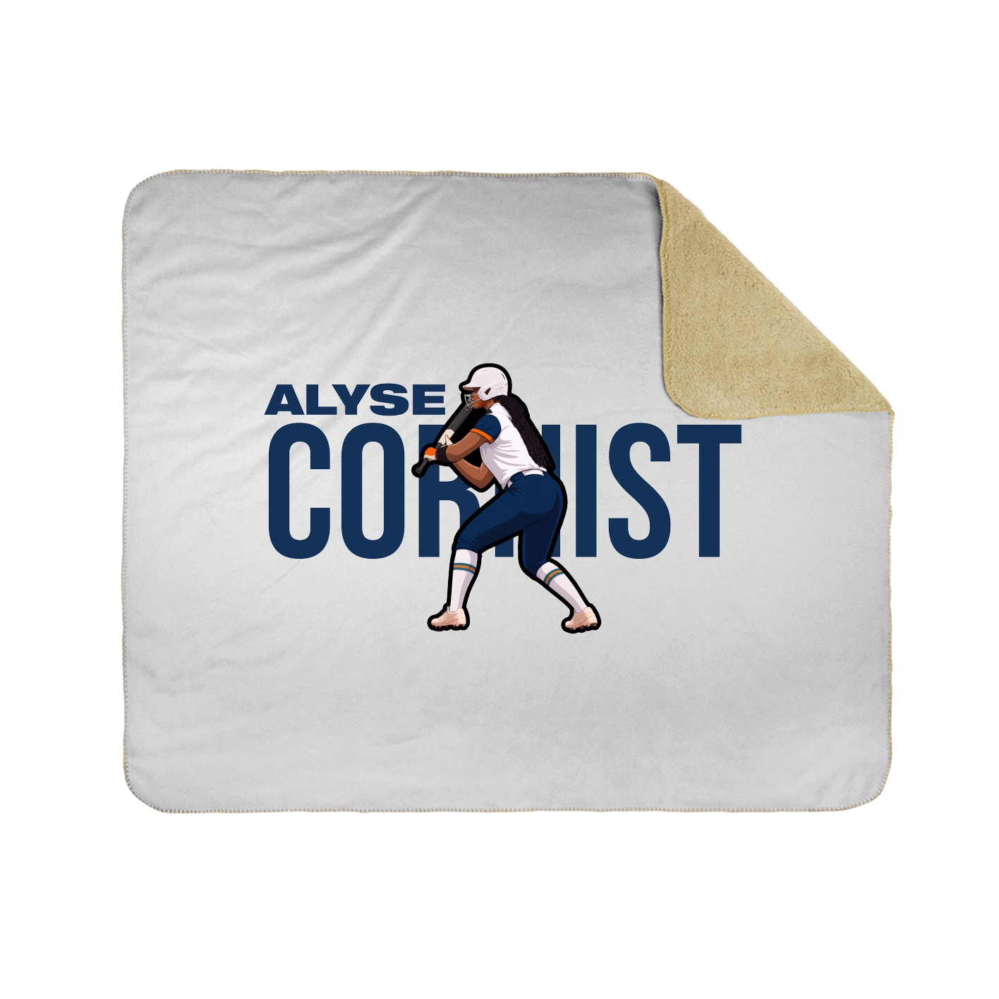 Throw Blanket — Player Name in White