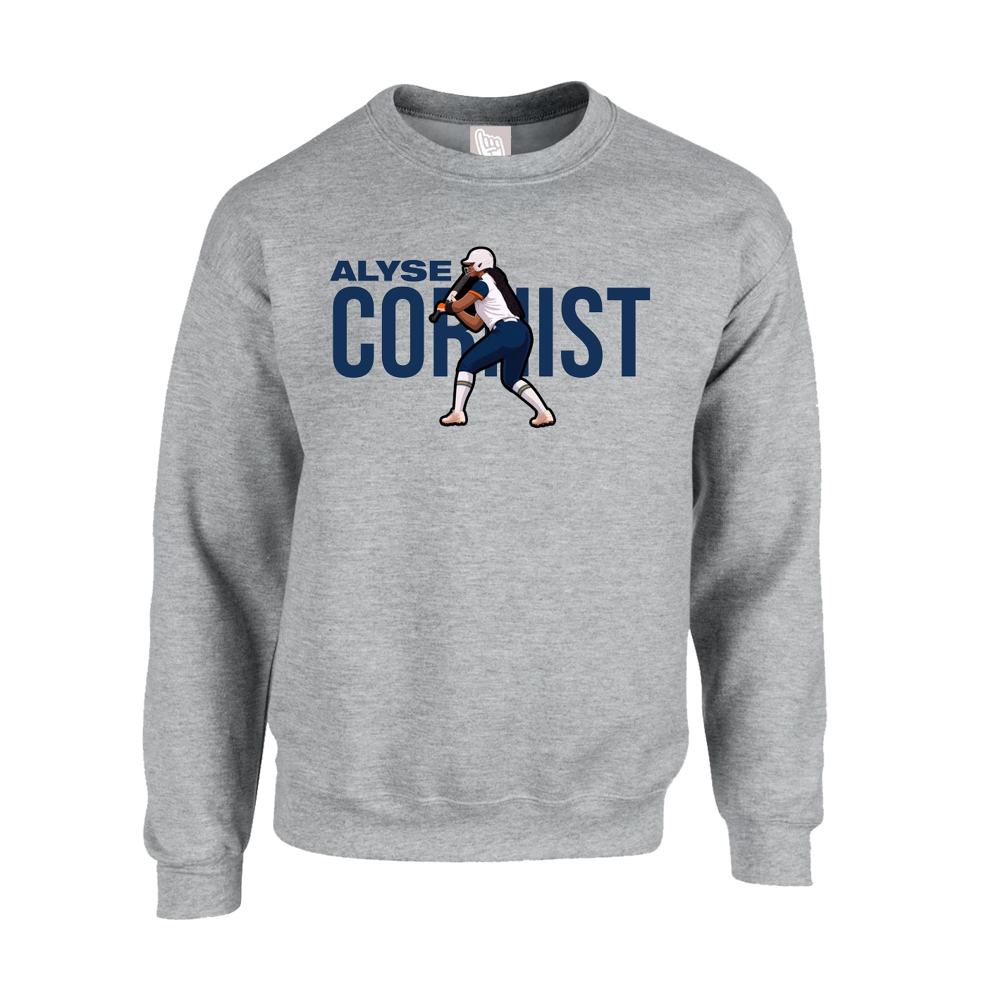 Fleece Crew — Player Name in Grey