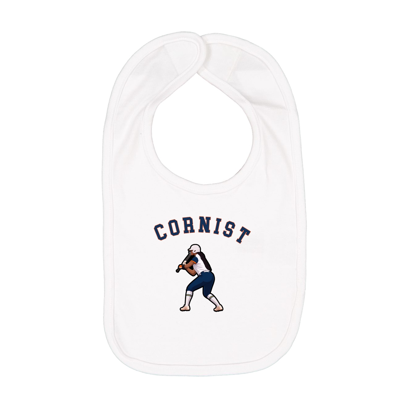 Infant Bib — Shirsey Arch in White
