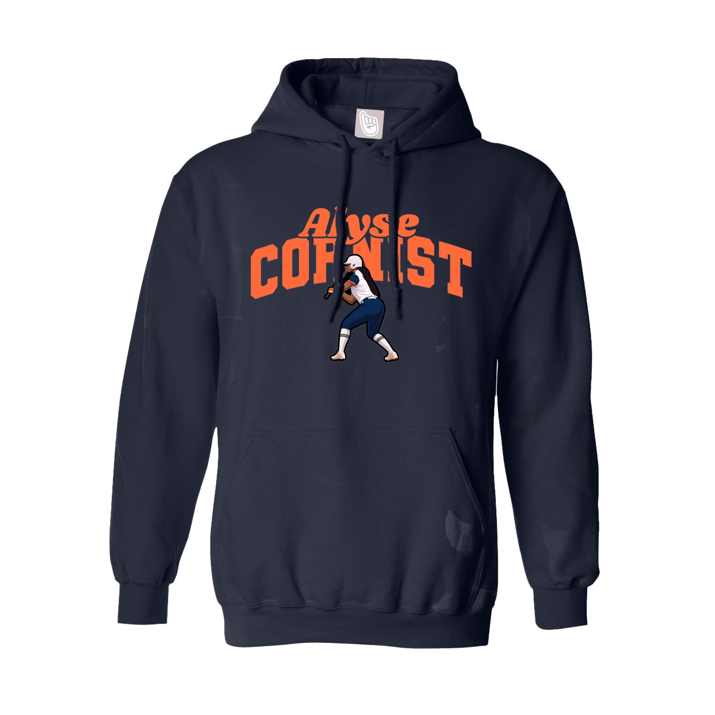 Youth Hoodie — Signature Arch in Navy