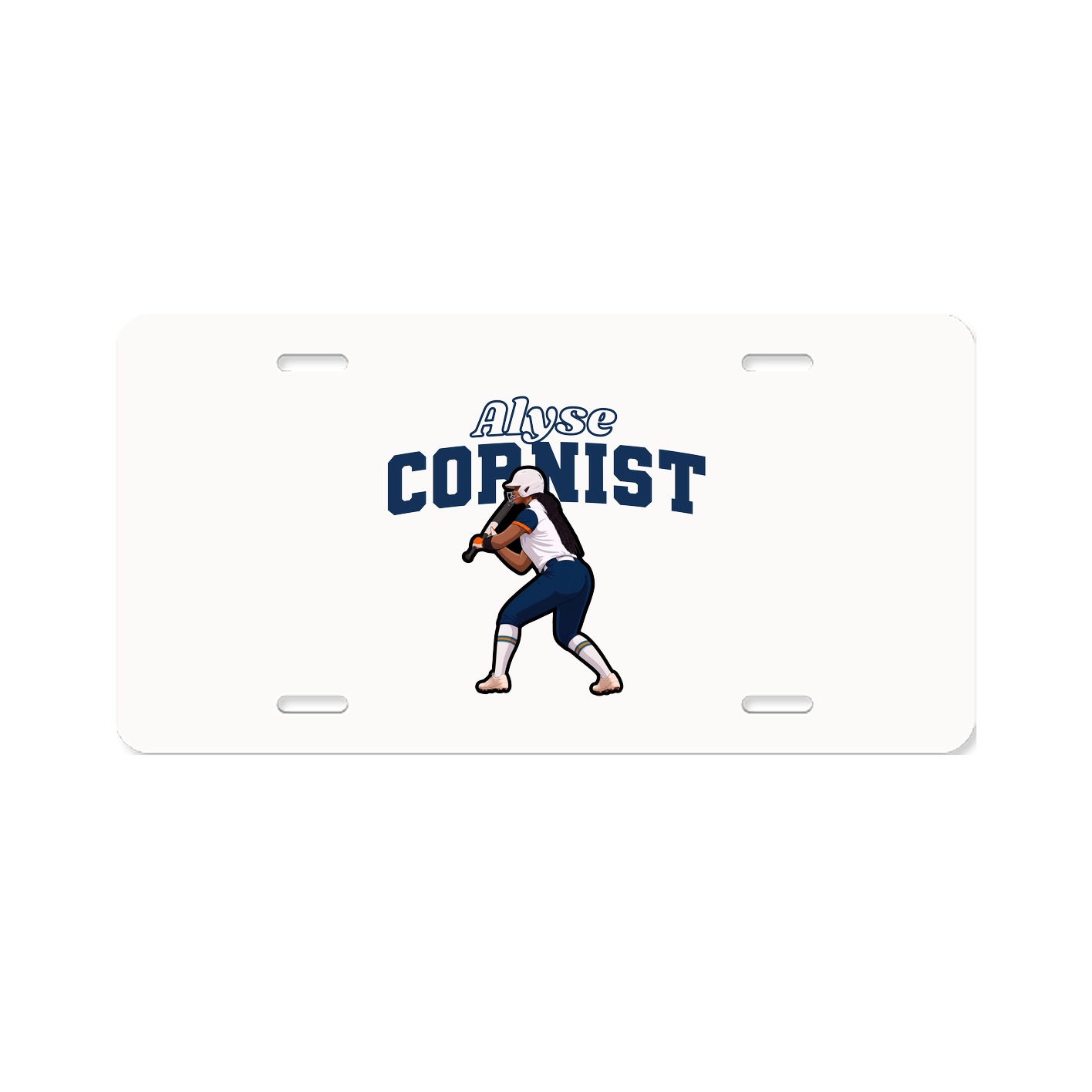 License Plate — Name Arch in Classic