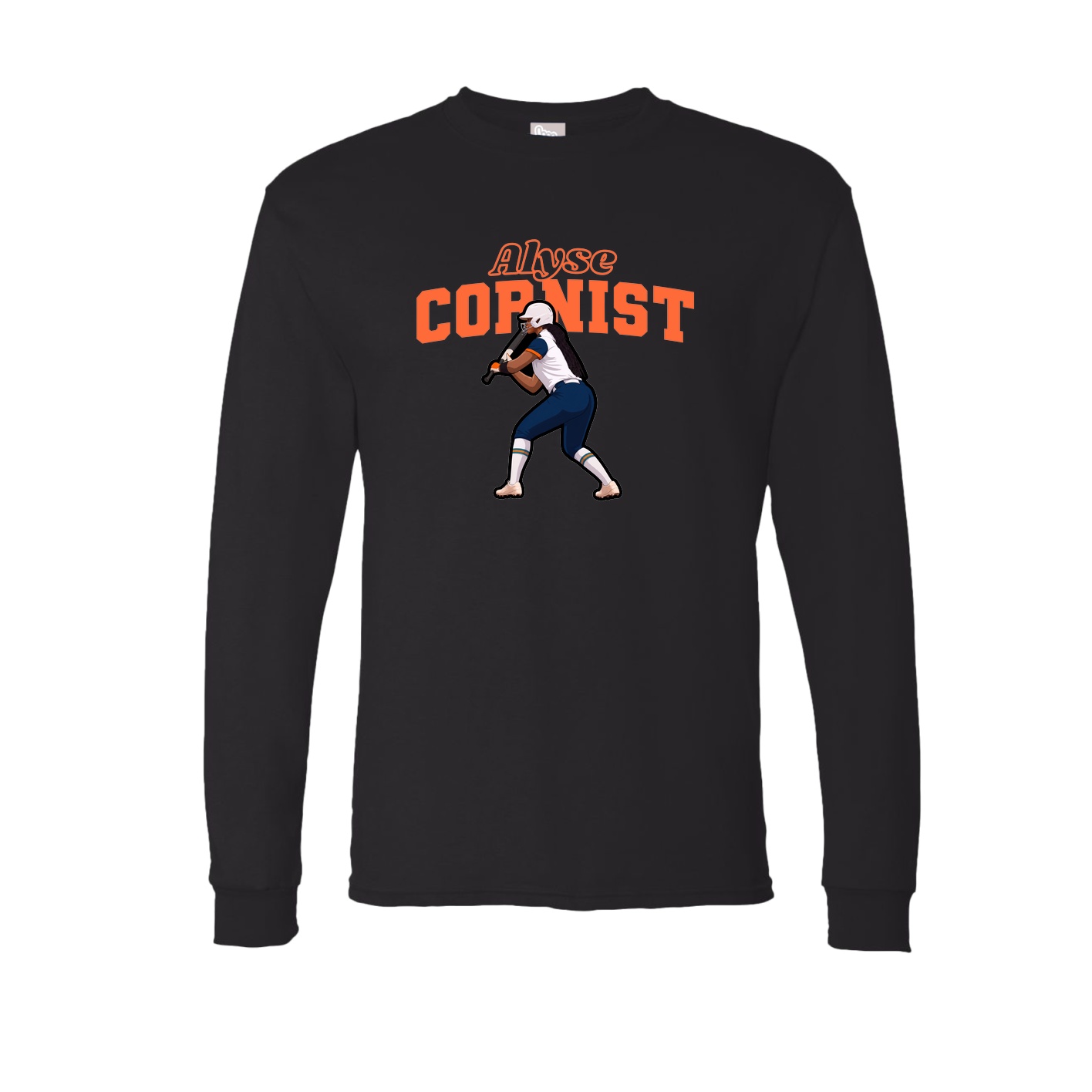 Long Sleeve Tee — Name Arch in Black