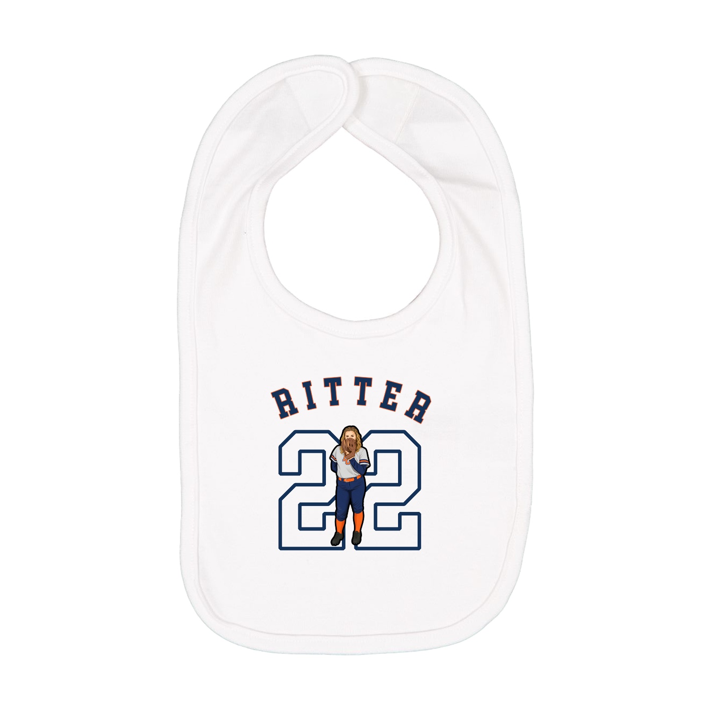 Infant Bib — Shirsey Arch in White