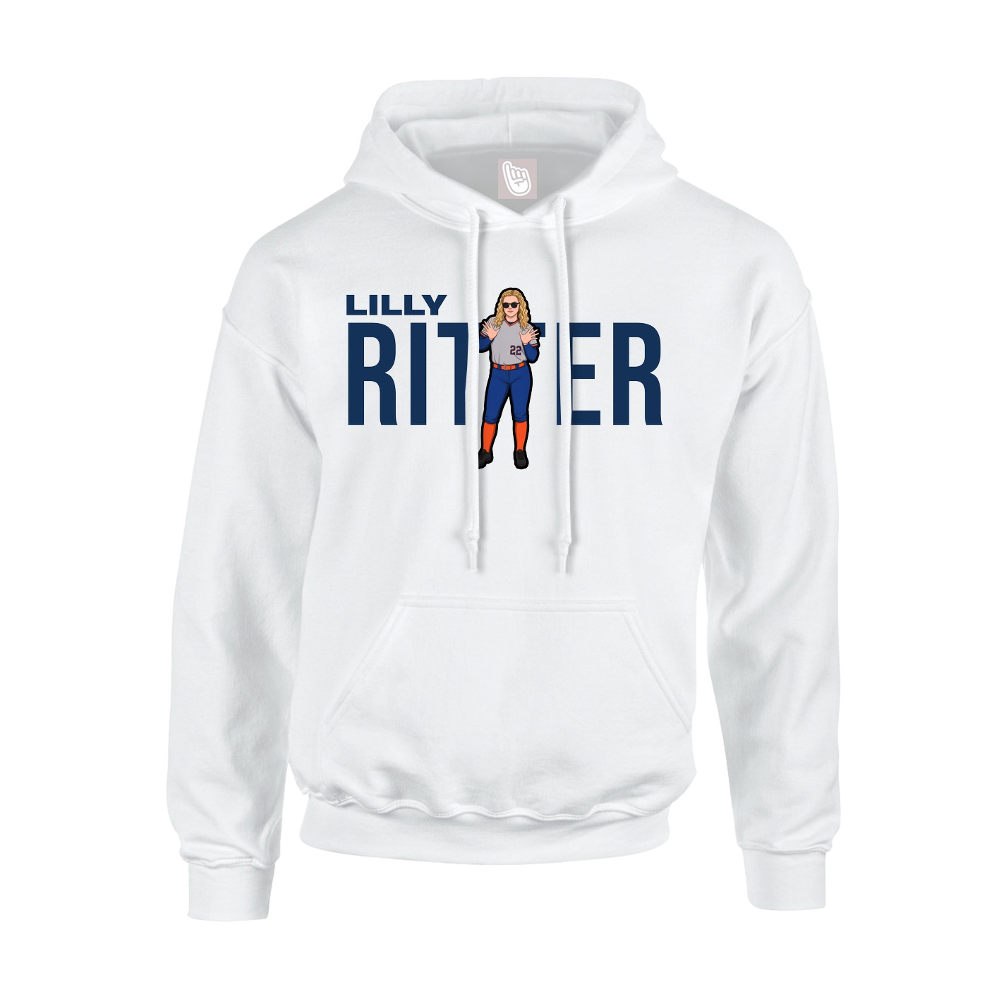 Youth Hoodie — Player Name in White