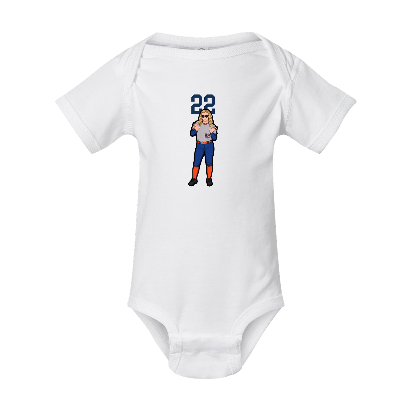 Baby Onesie — Number Top in White