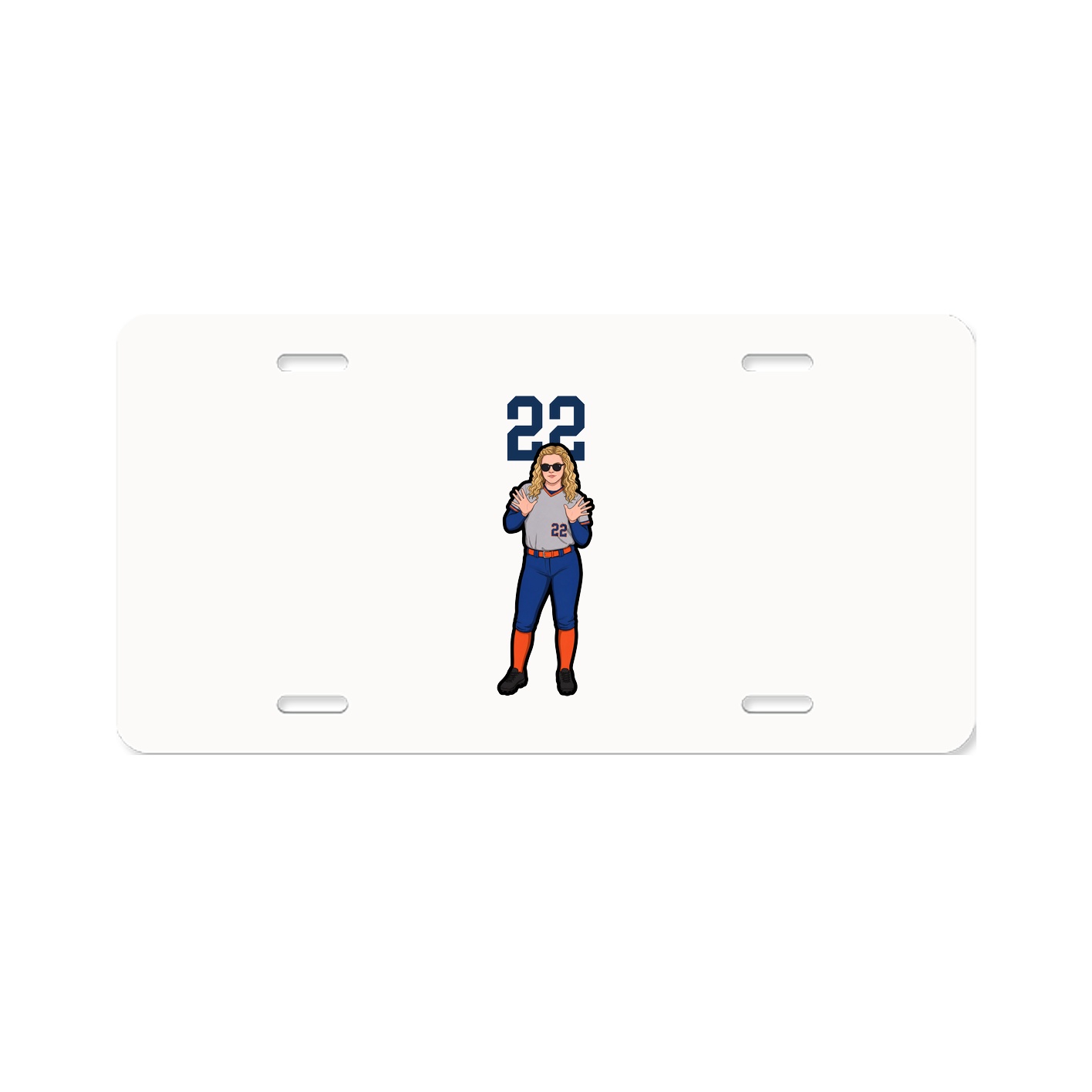 License Plate — Number Top in Classic